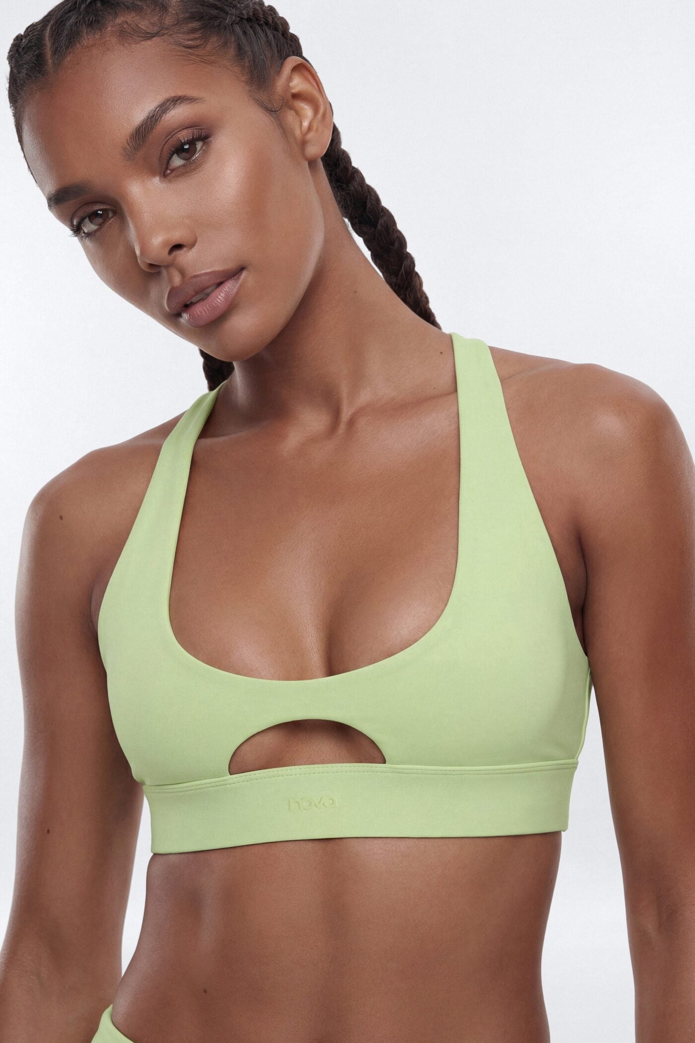 ButterSoft X Back Sports Bra - Pistachio image 1