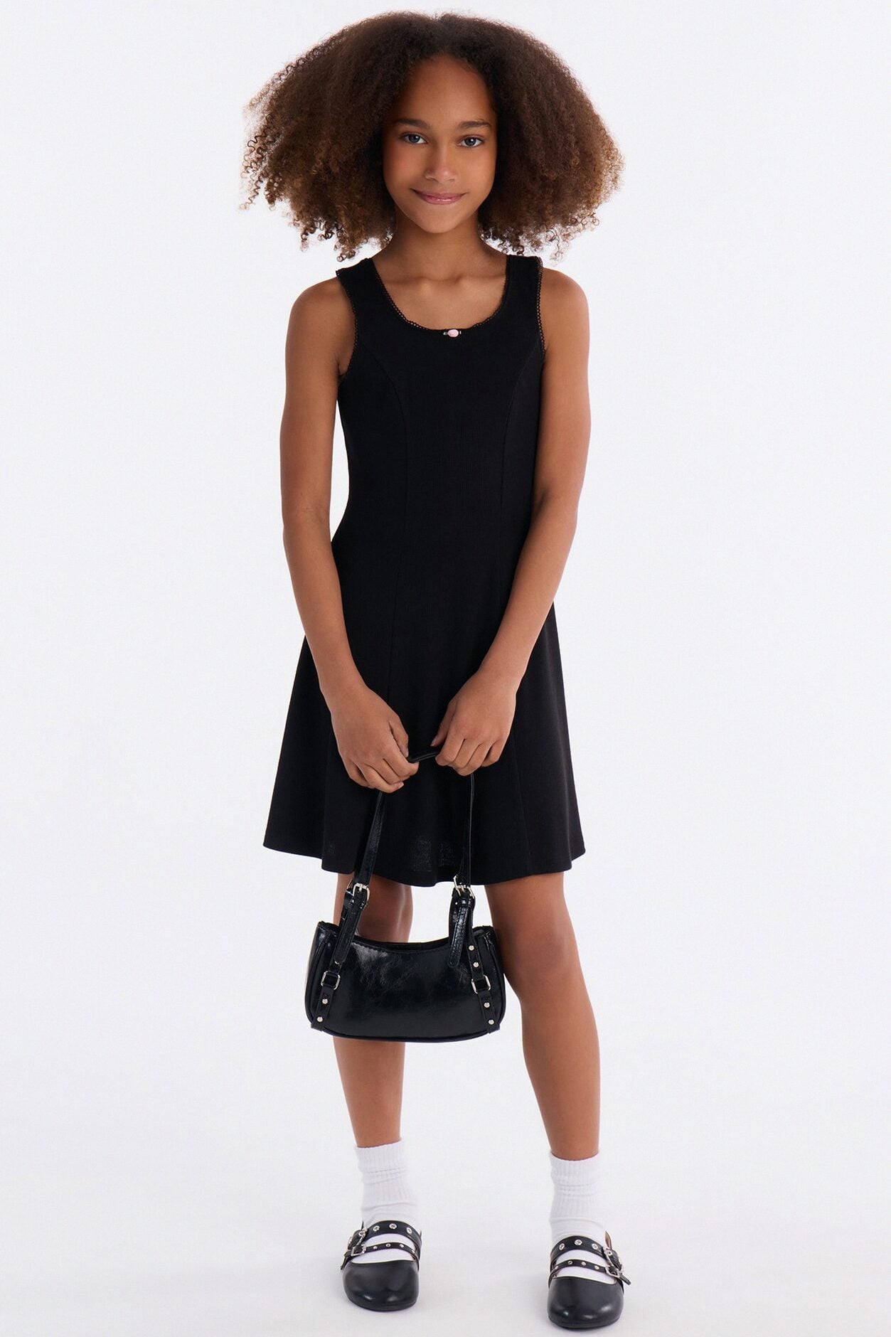 Mini Admiring Me Ribbed Mini Dress - Black image 1