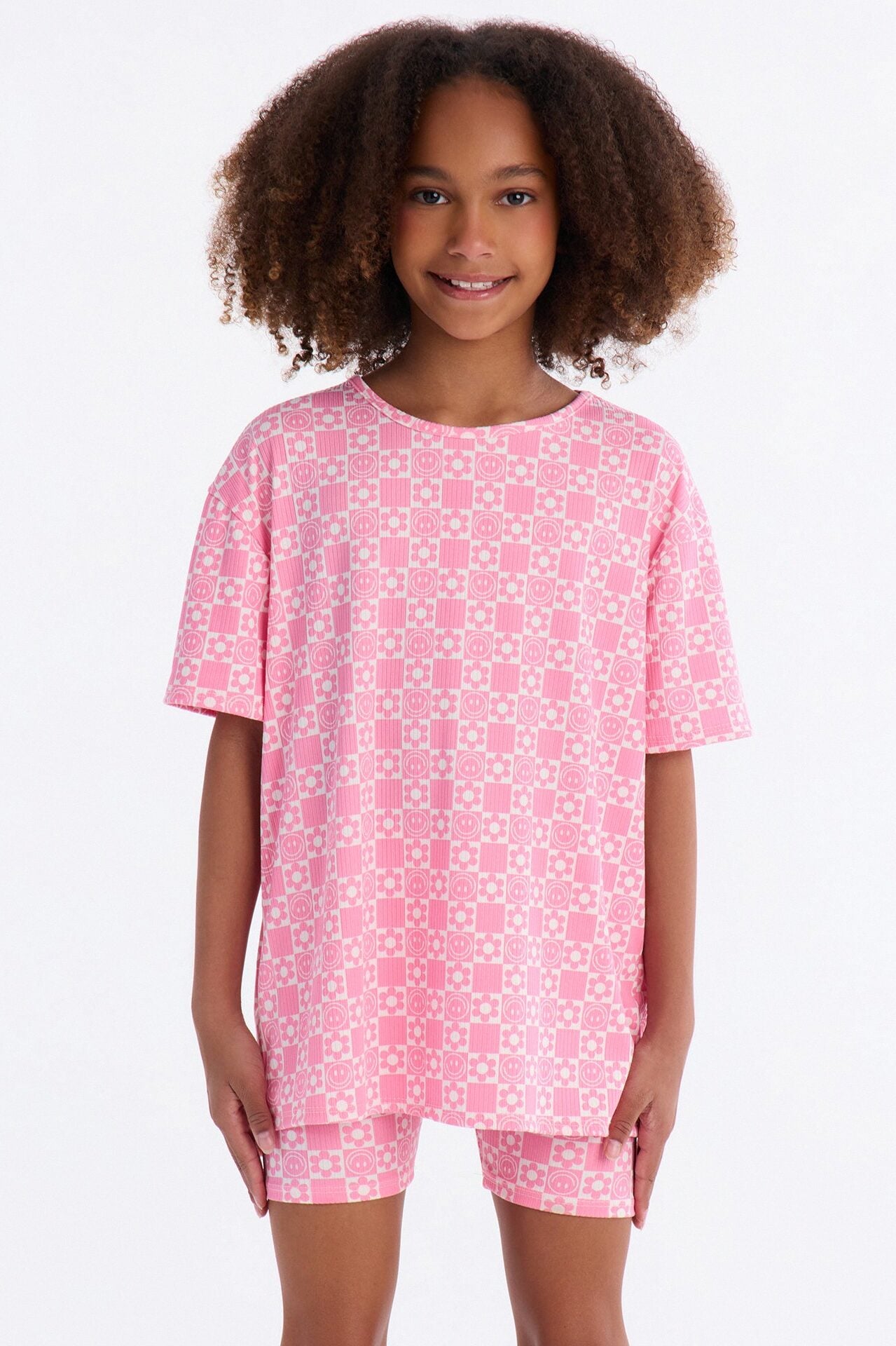Mini All Smiles Short Set - Pink image 1