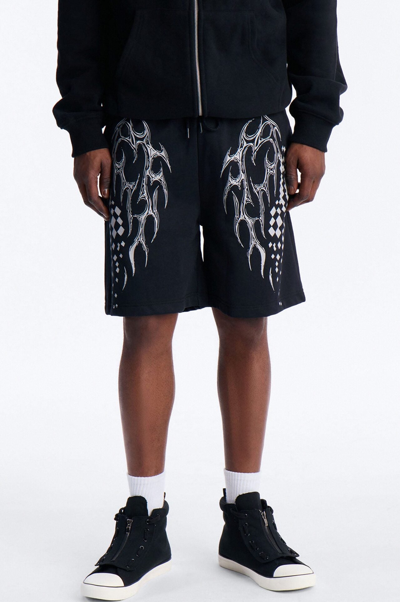 Digital Tribal Sweatshorts - Black image 1
