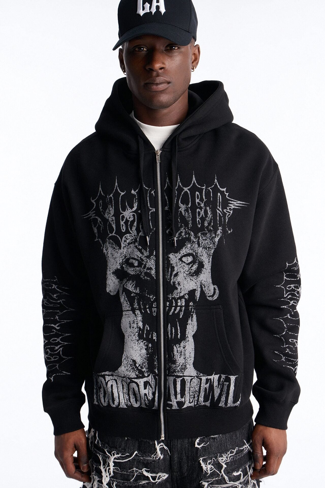 Slayer Tour 1988 Vintage Zip Hoodie - Black Wash image 1