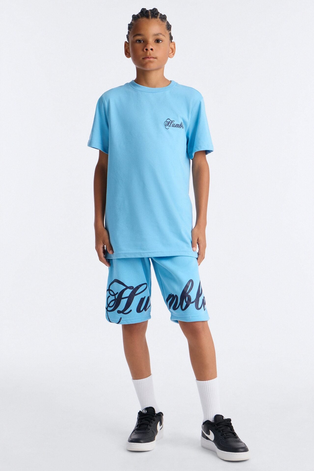 Mini Staying Humble Short Set - Light Blue image 1