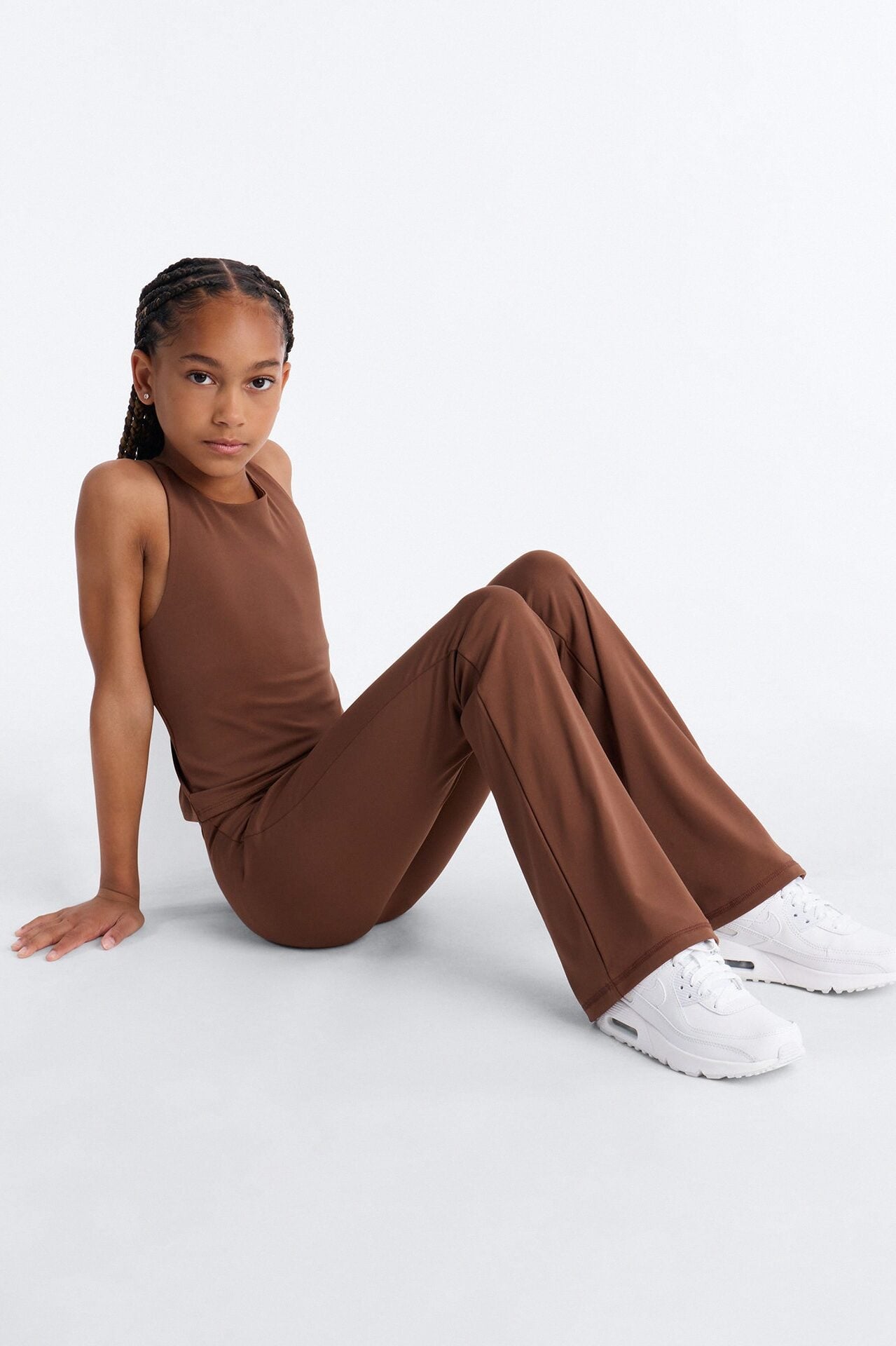 Mini Headed To Practice Sportscore Flare Leggings - Brown image 1