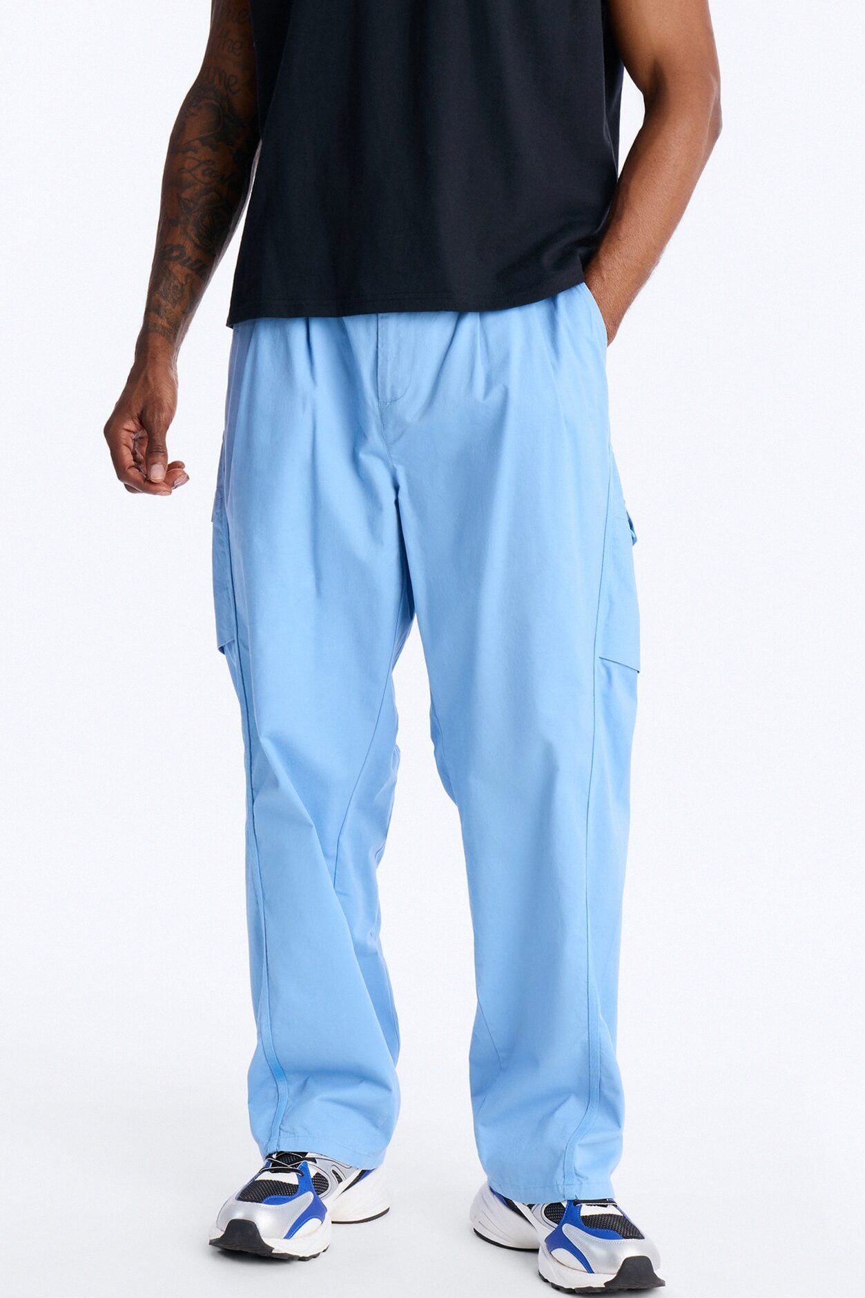 Barrel Accordion Pant - Blue image 1