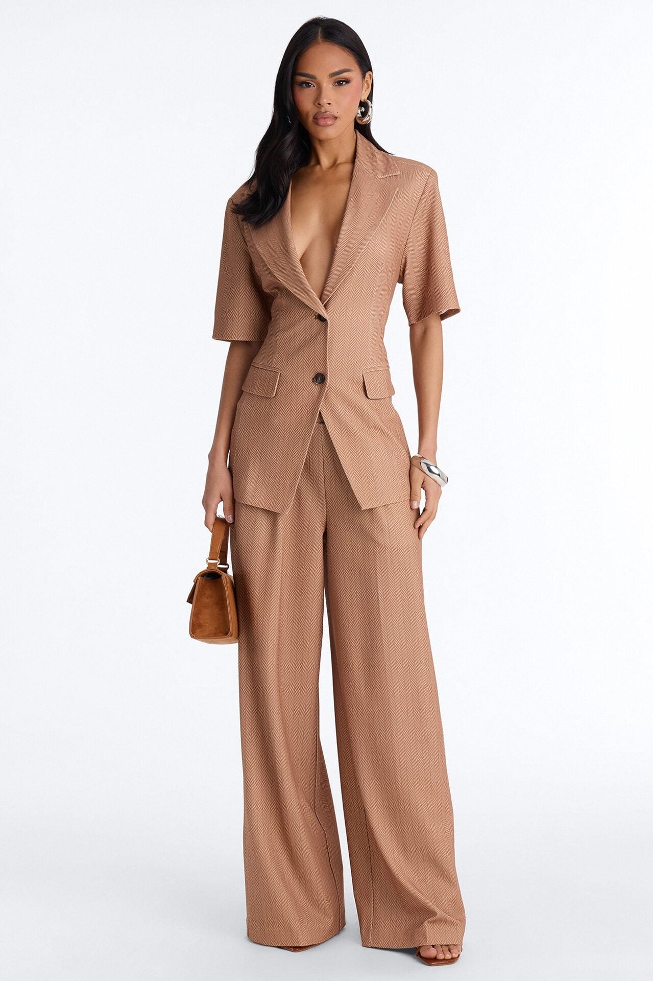 Command The Room Blazer Pant Set - Camel image 1