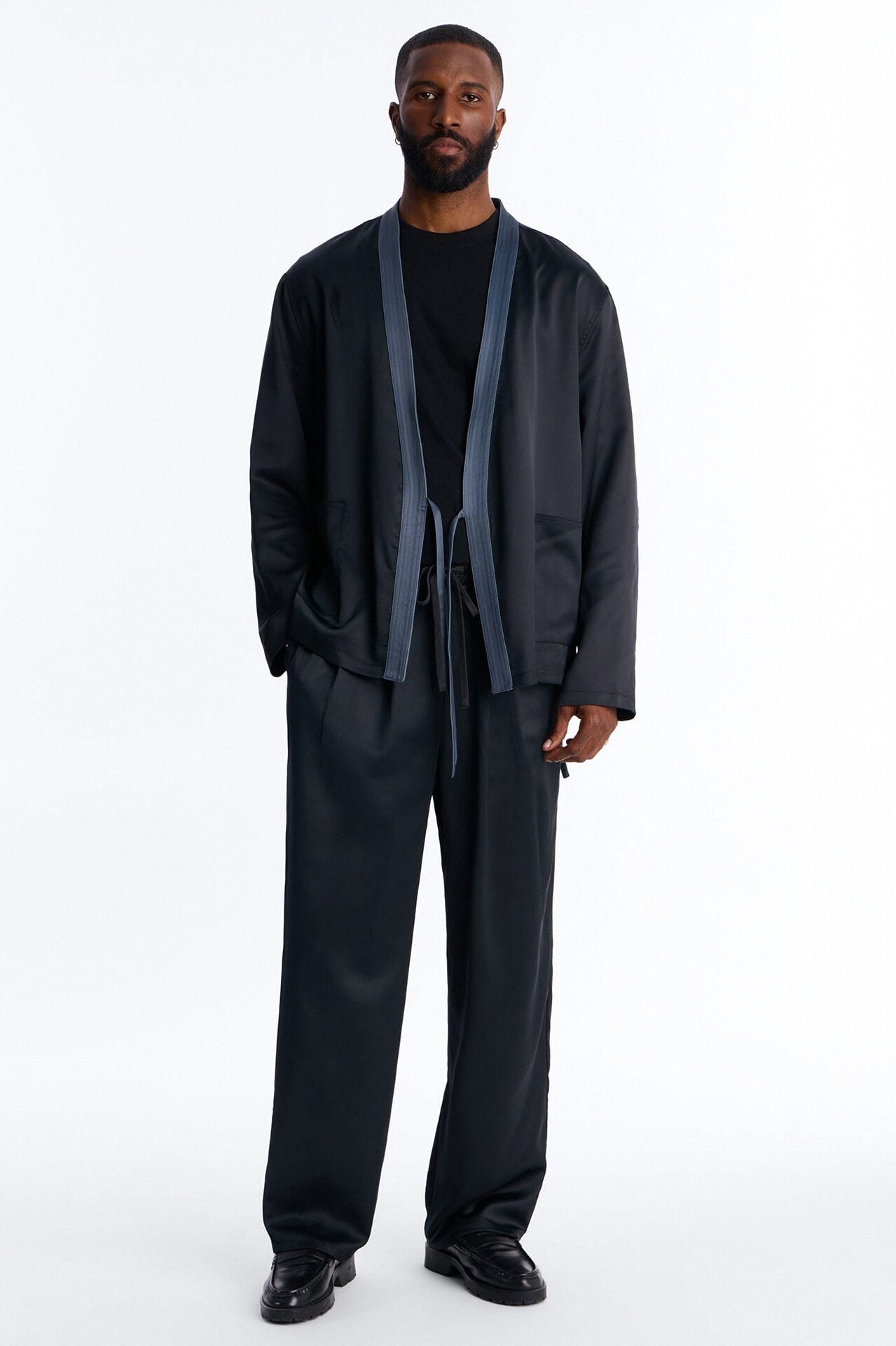 Liquid Shadow Wrap Jacket - Black image 1