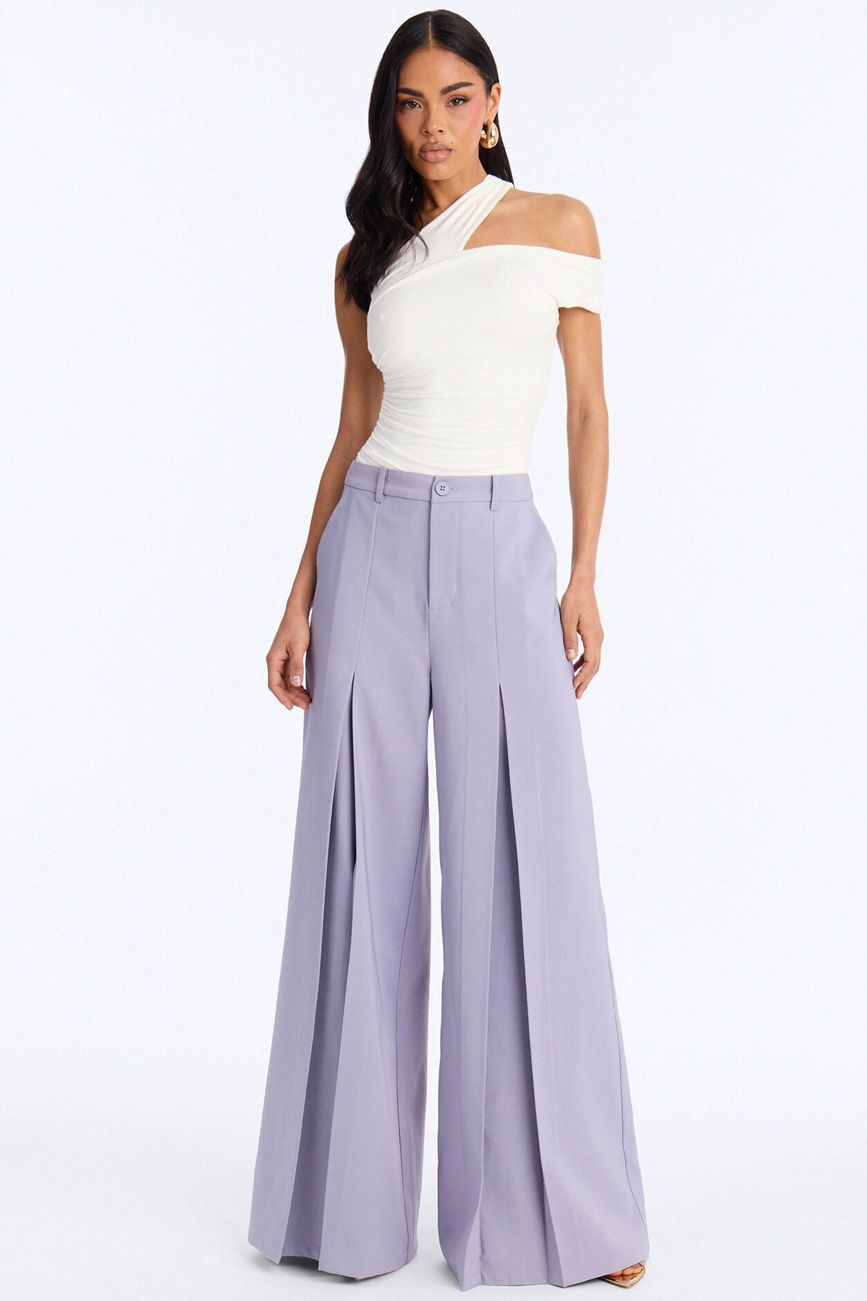 Karianna Crepe Woven Wide Leg Pant 33 - Slate Grey image 1