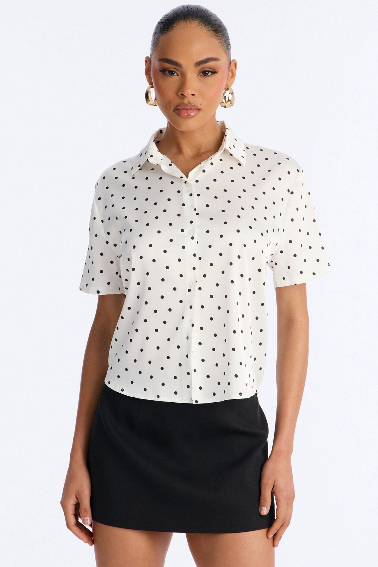 Whimsy Polka Dot Shirt - Ivory/combo image 1