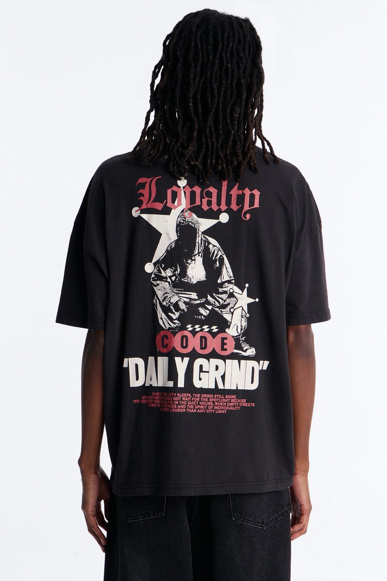 Daily Grind Oversized Short Sleeve Tee - Black Wash image 1