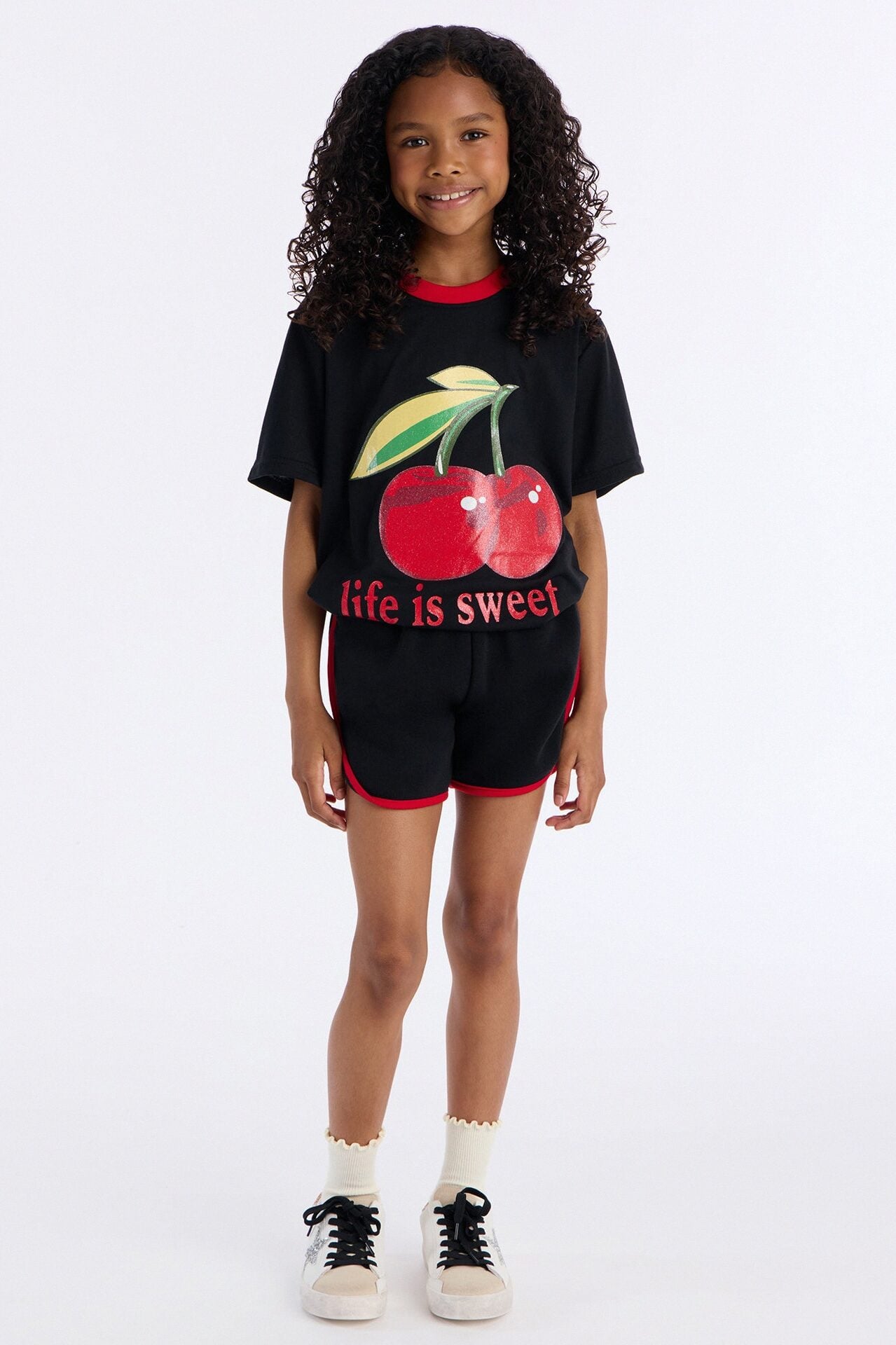 Mini Life Is Sweet Short Set - Black image 1