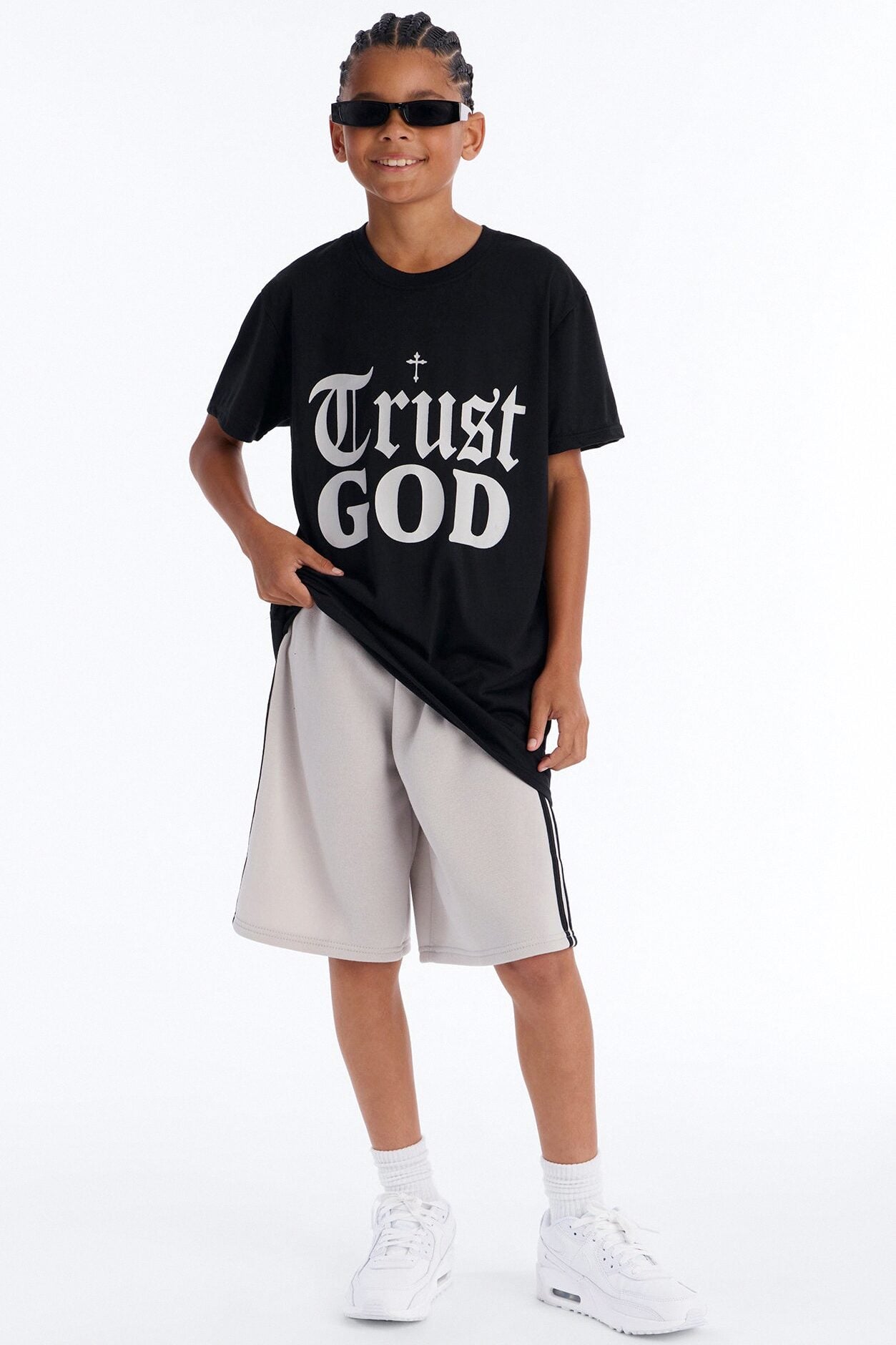 Mini Trust God Short Set - Black/Grey image 1