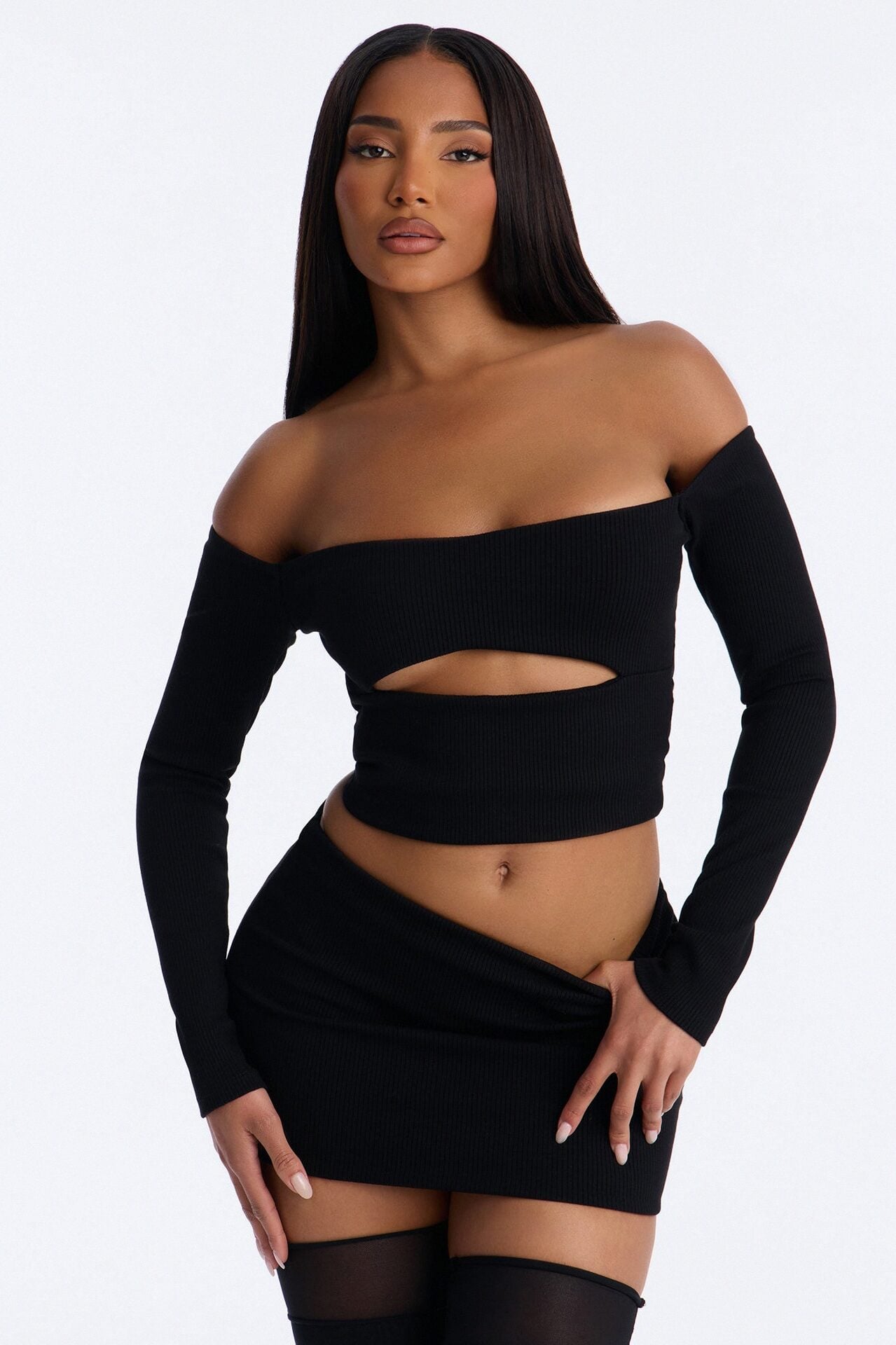 Scarlett Snatched Micro Mini Skort Set - Black image 1