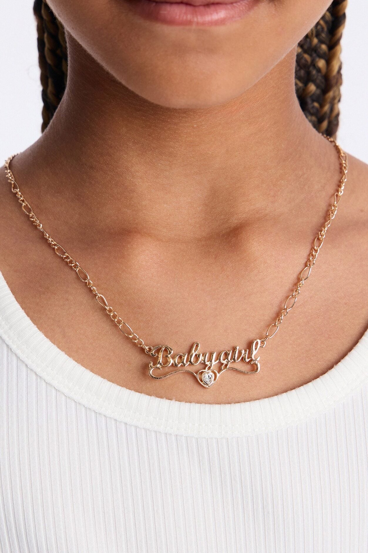 Mini Babygirl Necklace - Gold image 1
