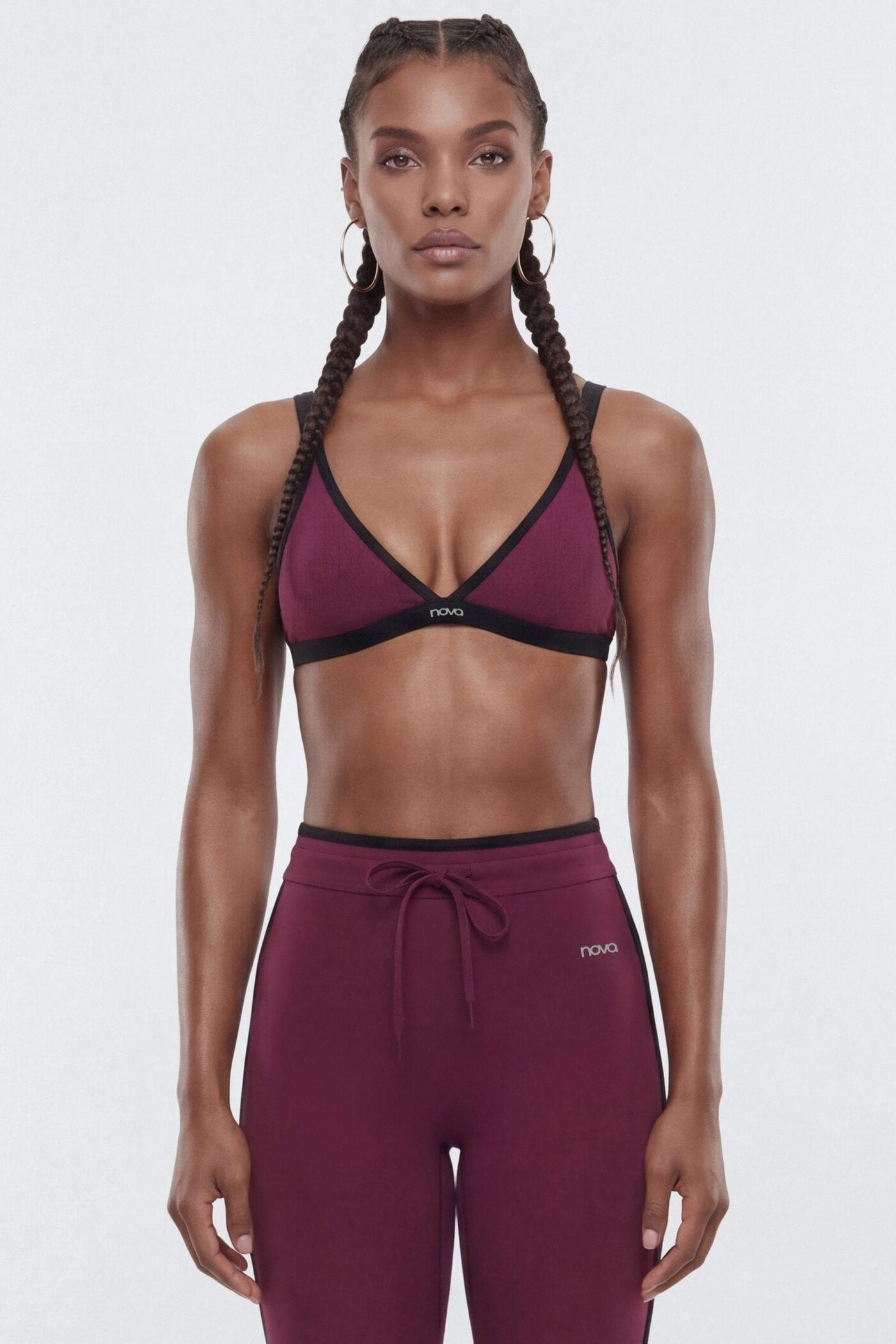 ProStretch™ Triangle Sports Bra - Merlot image 1