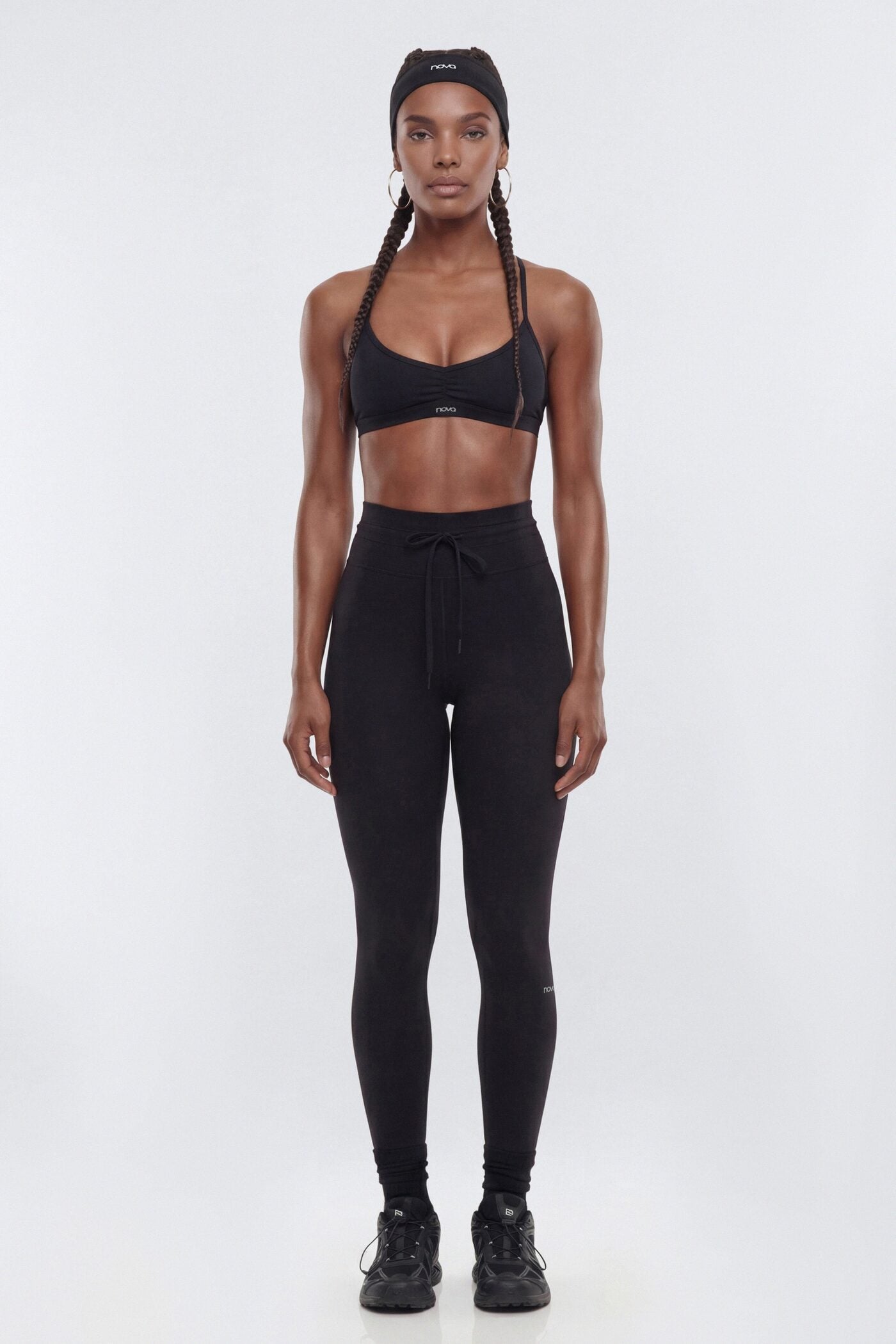 ProStretch™ 27″ High Rise Drawstring Legging - Black image 1