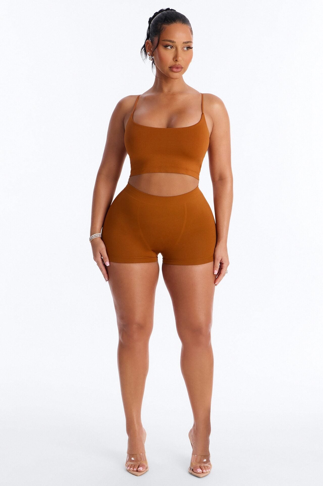Seamless Smooth Double Lined Micro Hot Short - Copper image 1
