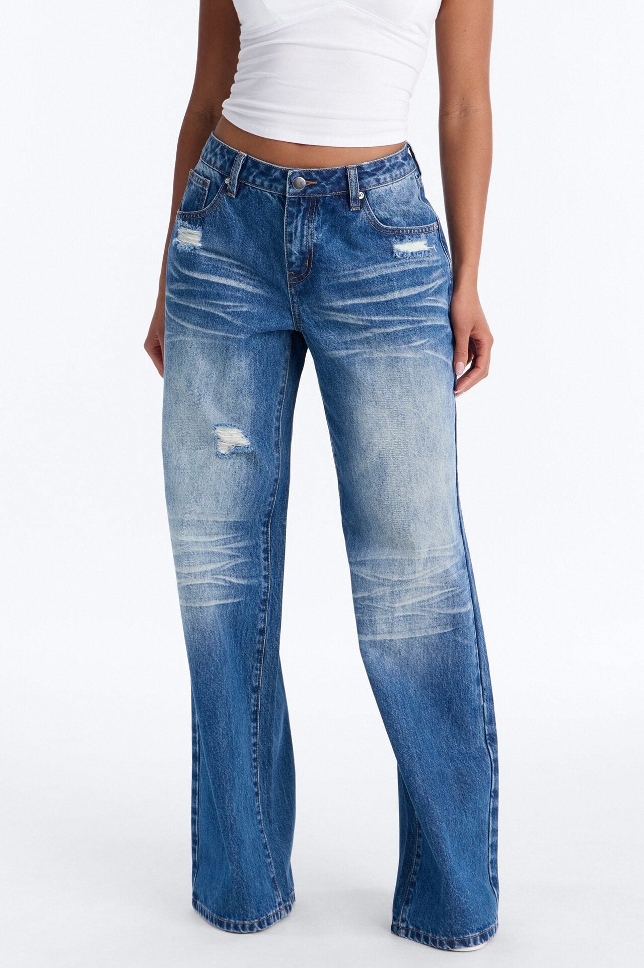 Everyday Icon Non Stretch Straight Leg Jeans - Vintage Wash image 1