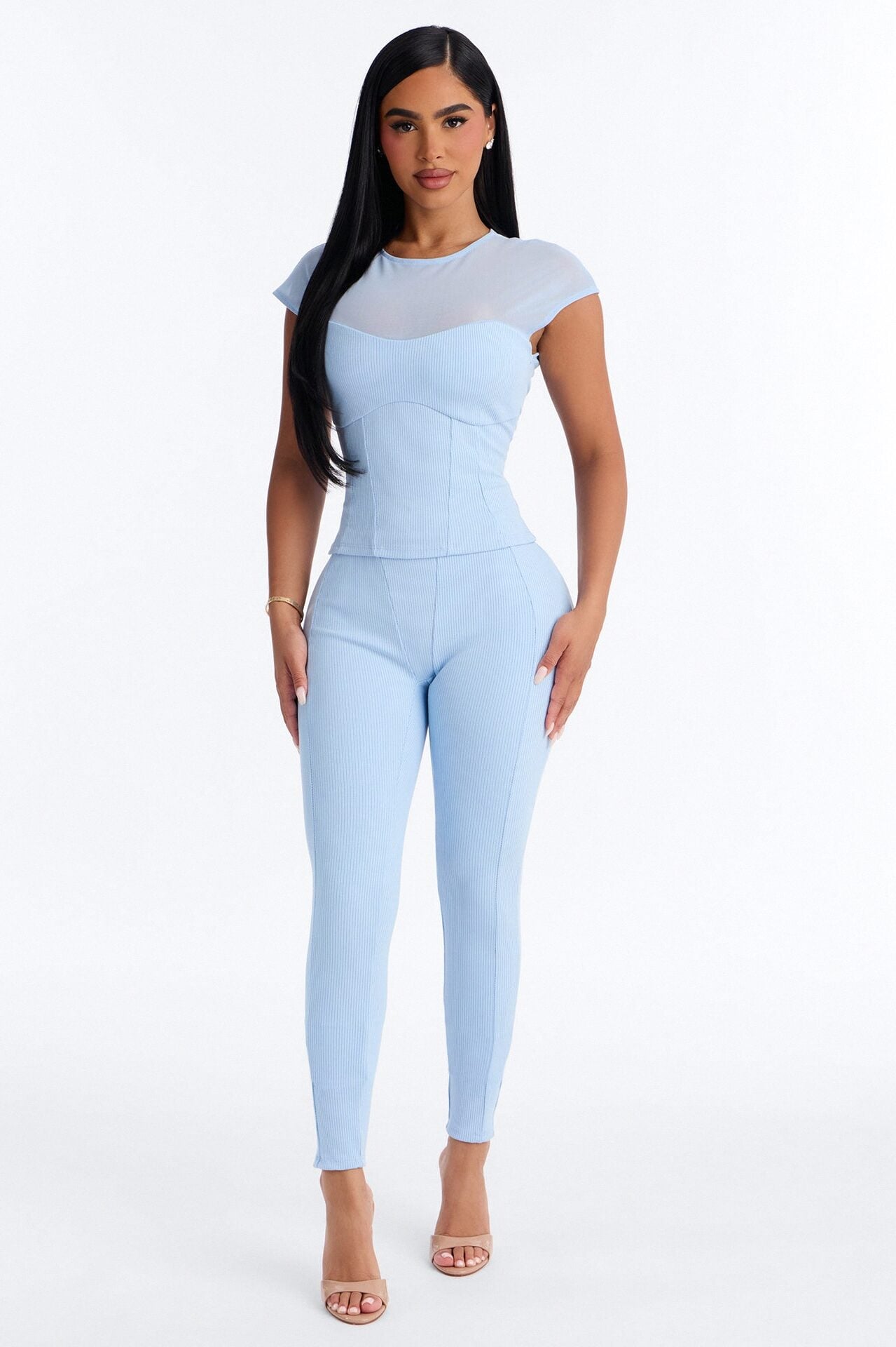 Scarlett Snatched Pant Set - Light Blue image 1