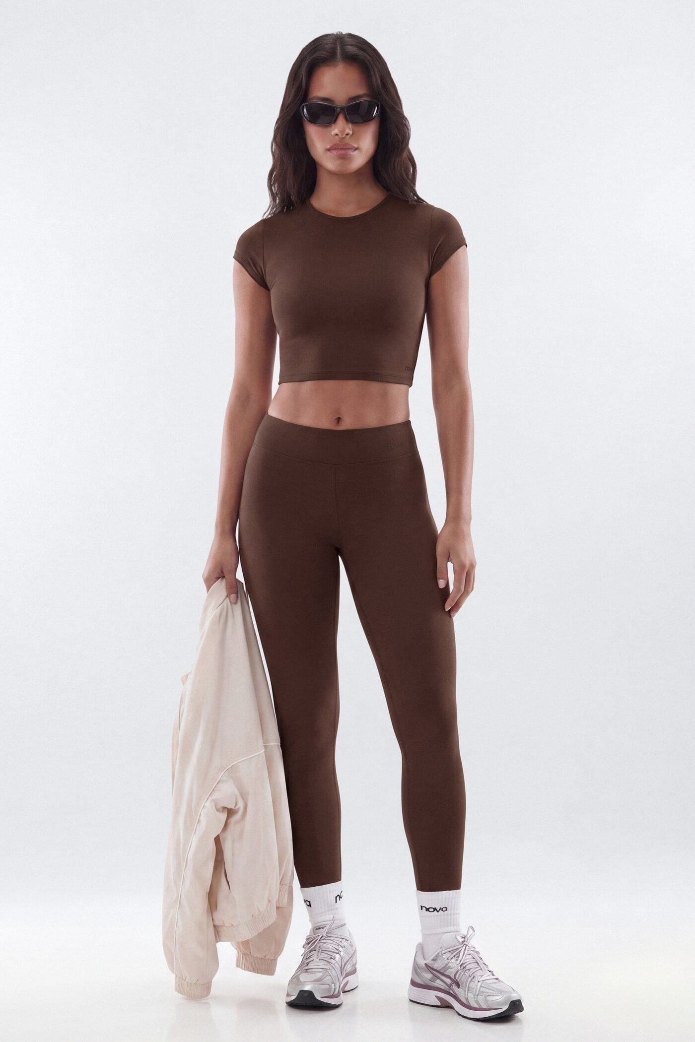CloudForm™ 25″ Low Rise Legging - Brown image 1