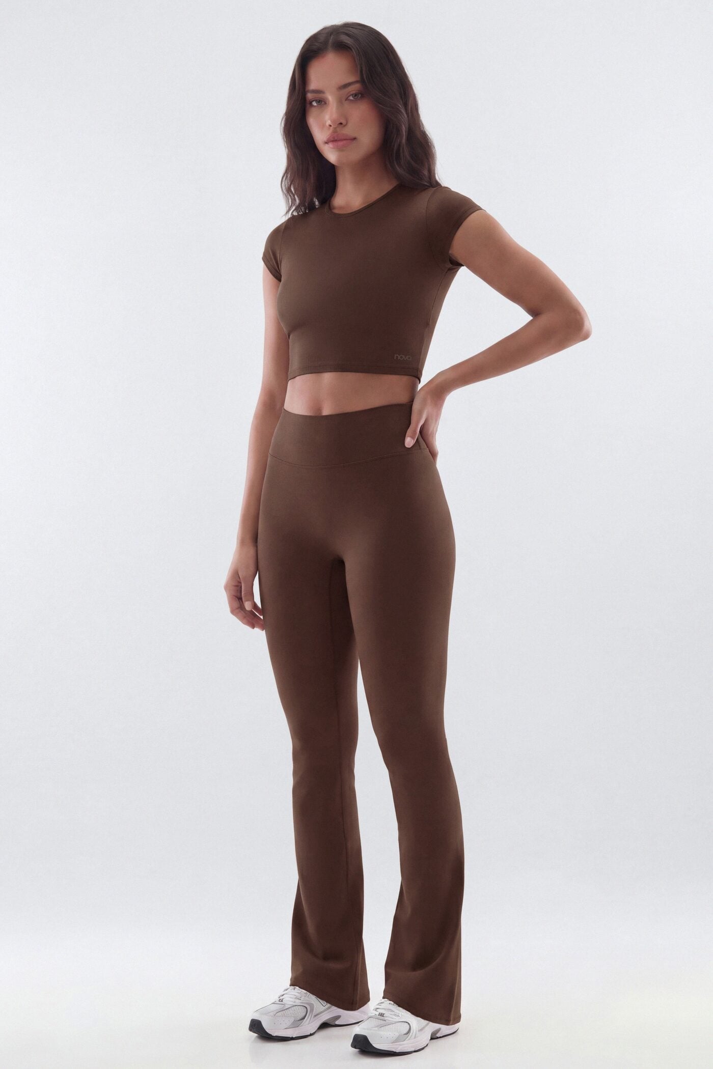 CloudForm™ 32″ Flare Legging - Brown image 1