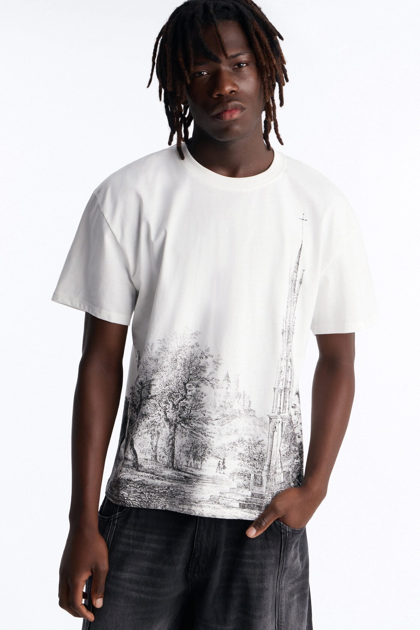 Hero's Expedition Oversized Short Sleeve Tee - White image 1