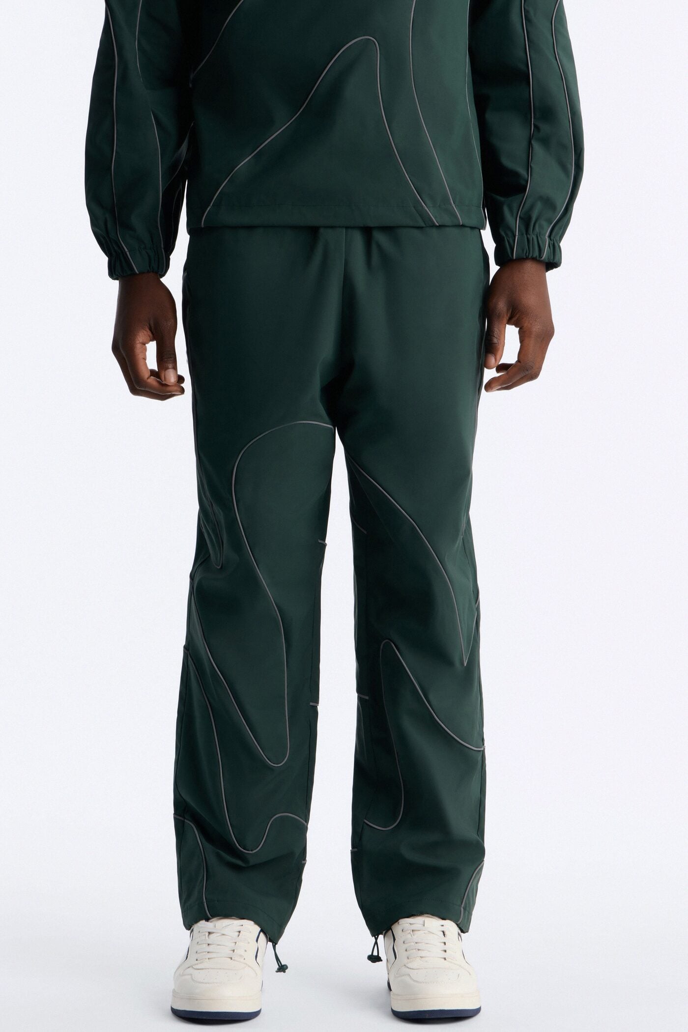 Straight Futuristic Mode Track Pant - Hunter Green image 1