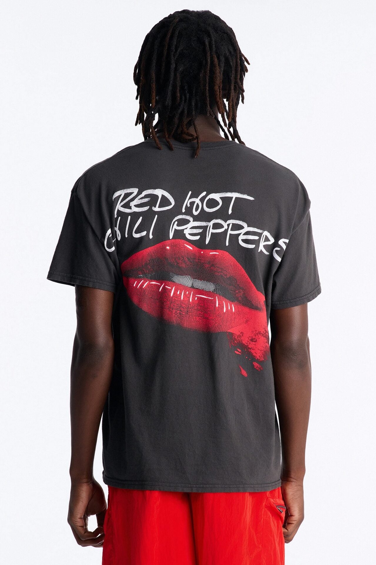 Red Hot Chili Peppers Stencil Vintage Short Sleeve Tee - Black Wash image 1
