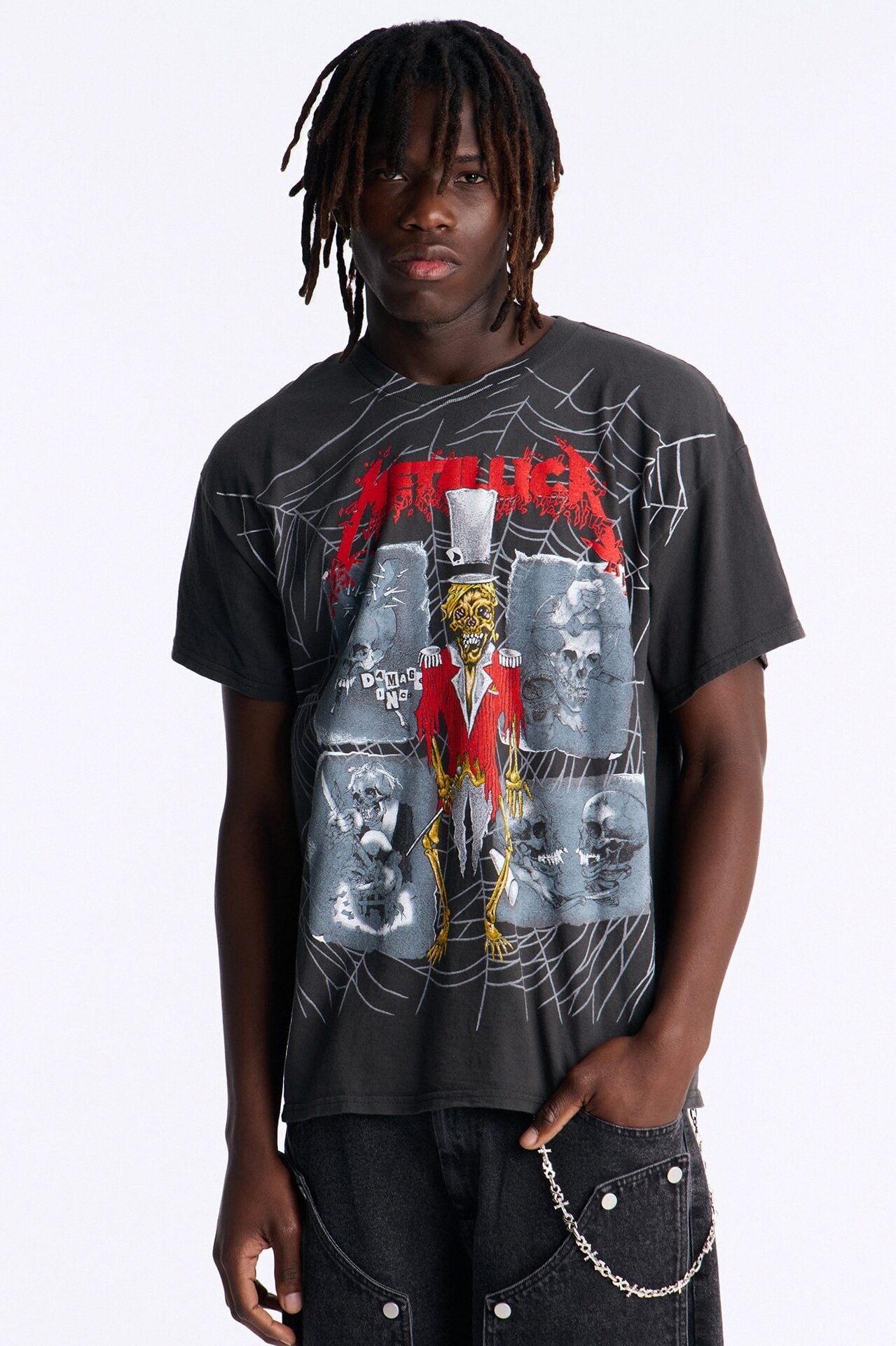 Metallica Ringmaster Vintage Short Sleeve Tee - Black Wash image 1