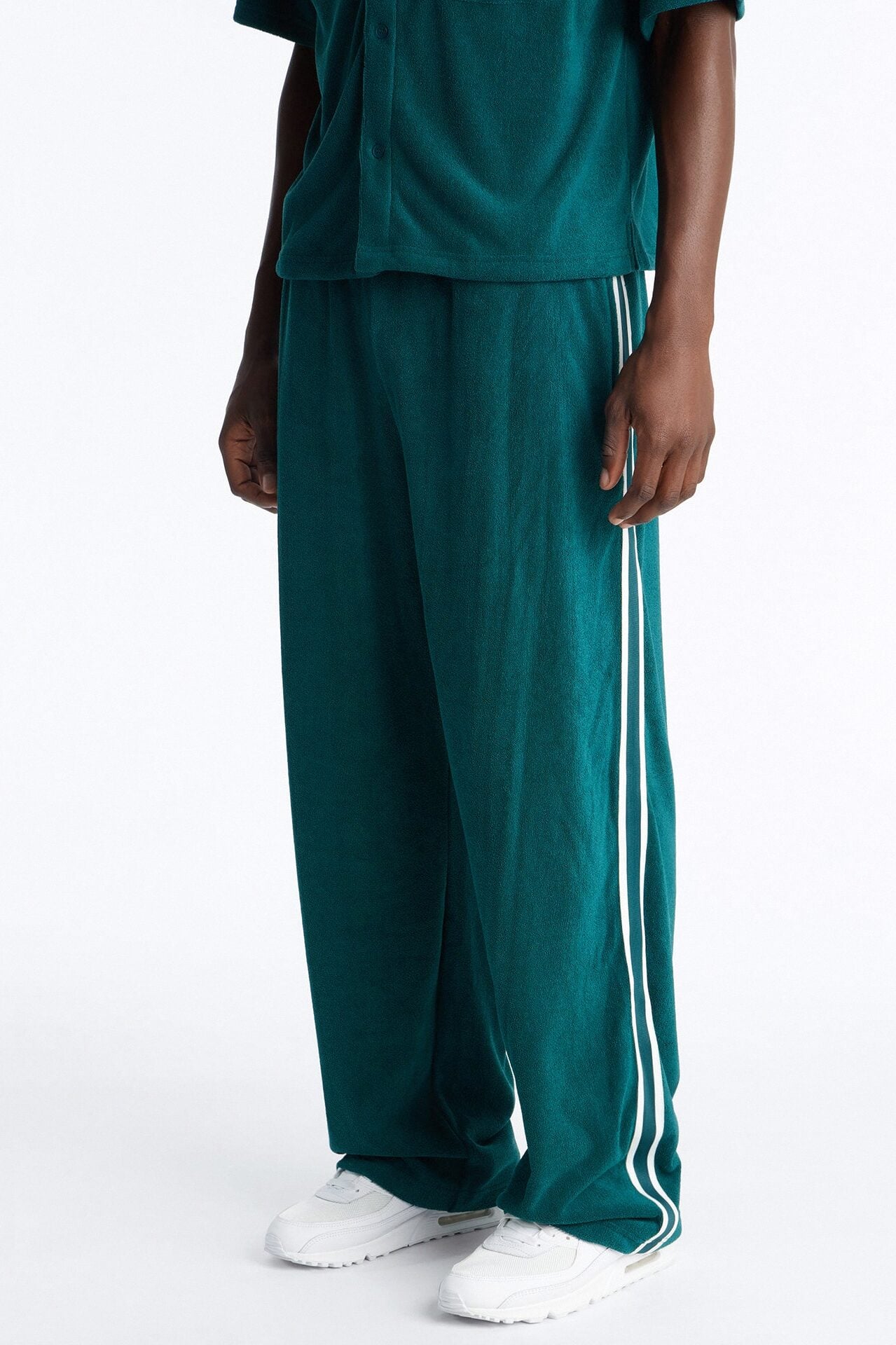 Classic Terry Cloth Baggy Pant - Teal/combo image 1