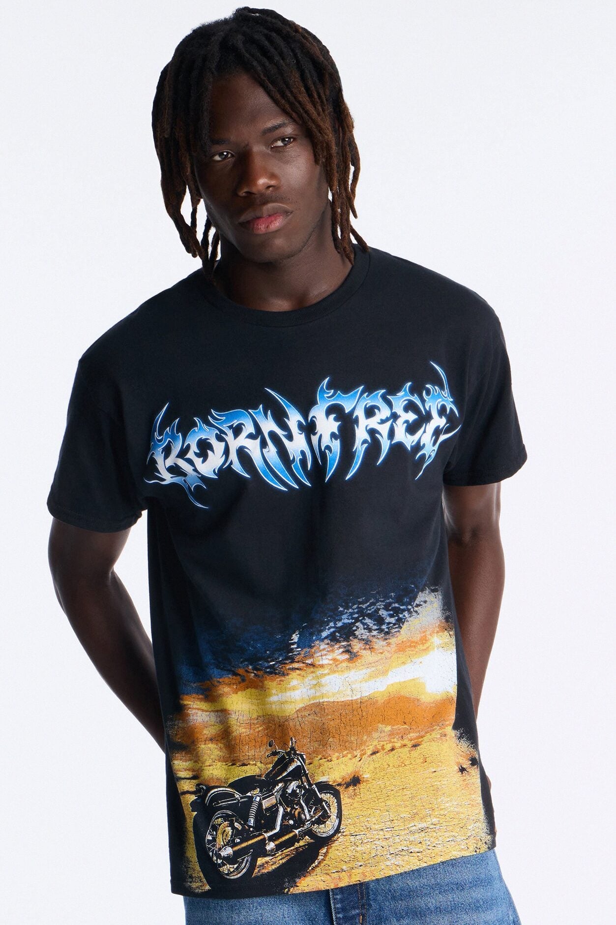 Born Free Oversized Short Sleeve Tee - Black image 1