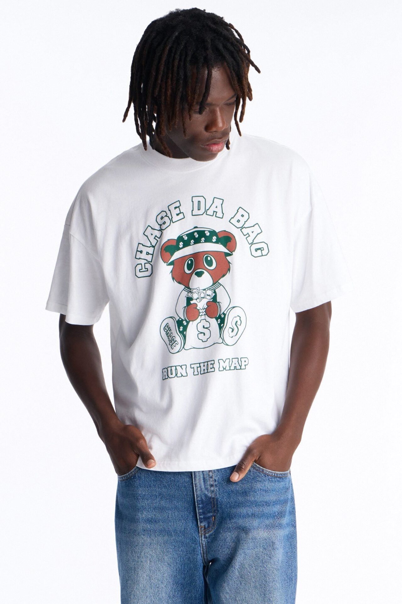 Chase Da Bag Boxy Short Sleeve Tee - White image 1