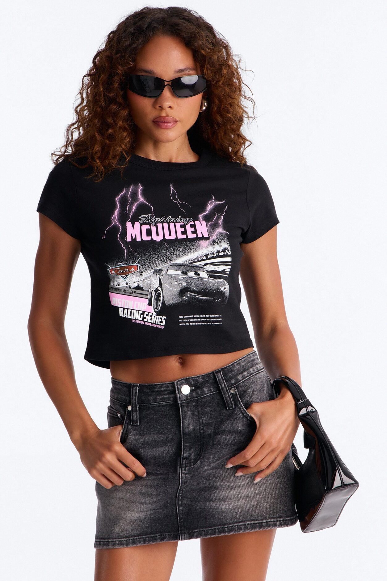 Cars Pink Lightening Baby Tee - Black image 1