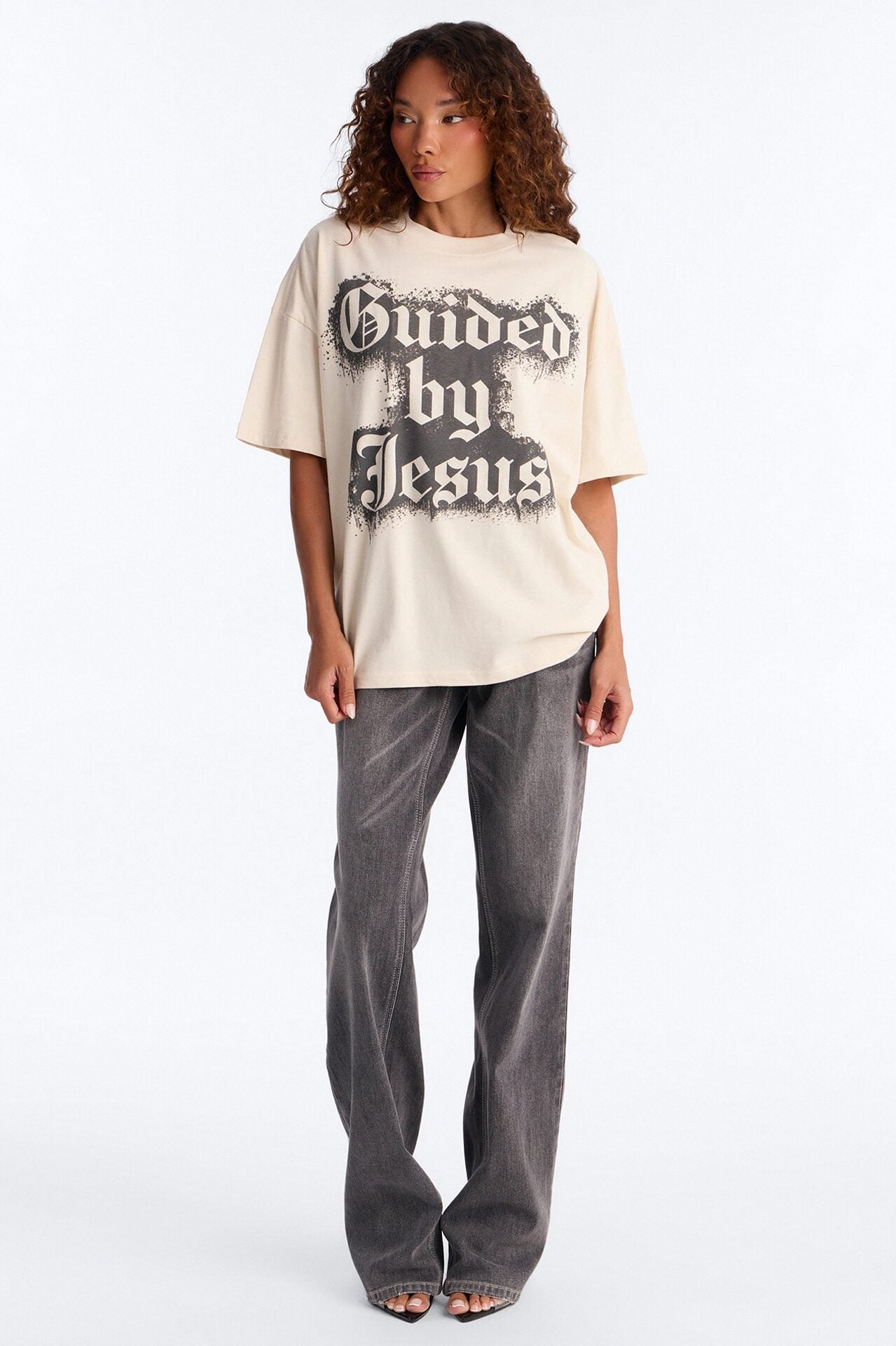 Guided By Jesus T-Shirt - Off White image 1