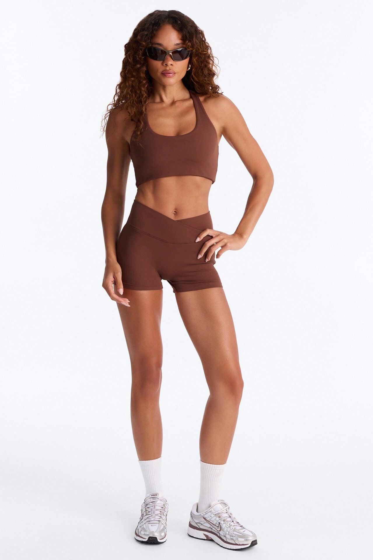 Libby Active Biker Short Set - Brown image 1