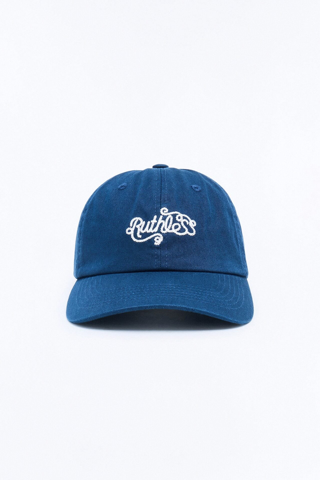 Ruthless Chainstitch Embroidered Snapback Hat - Navy image 1