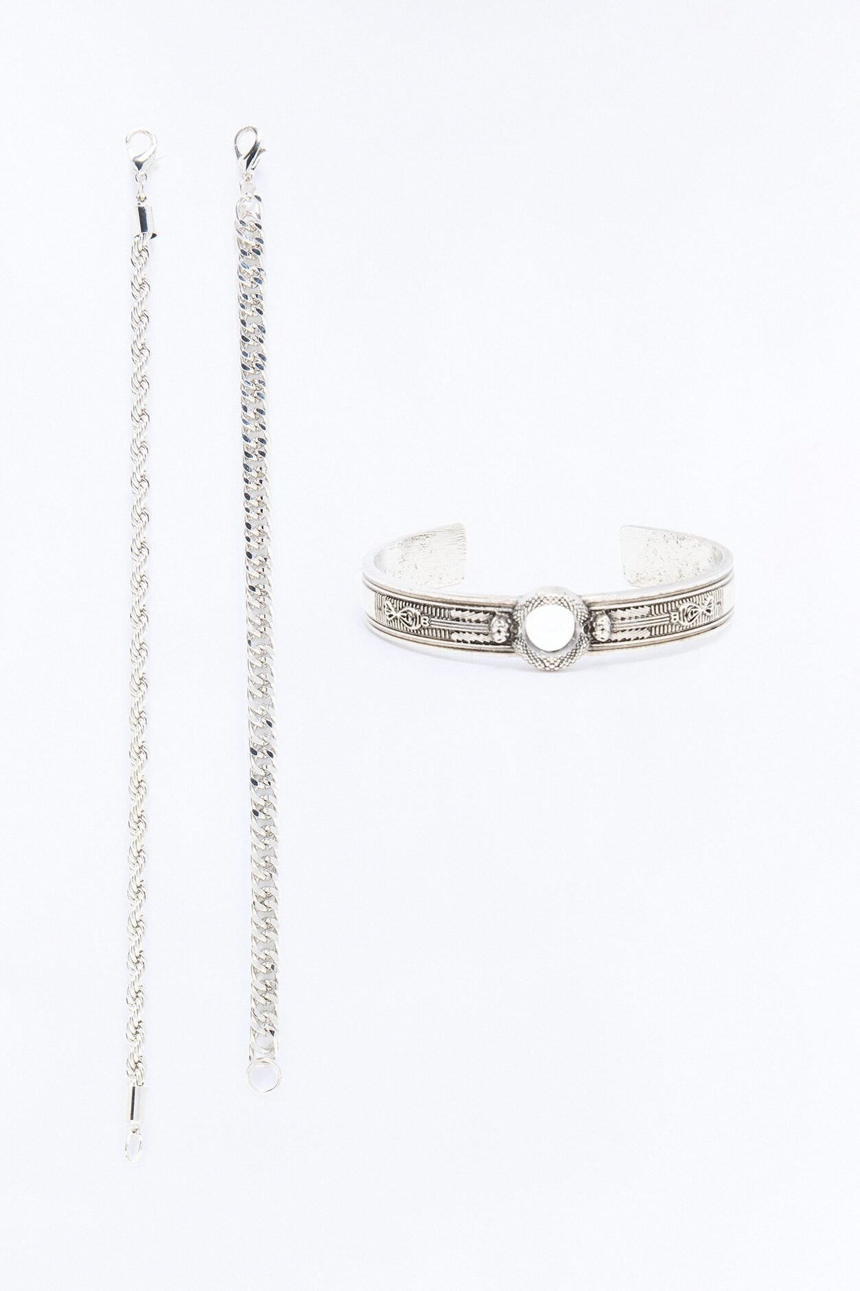Woven Secrets Bracelet Set - Silver image 1