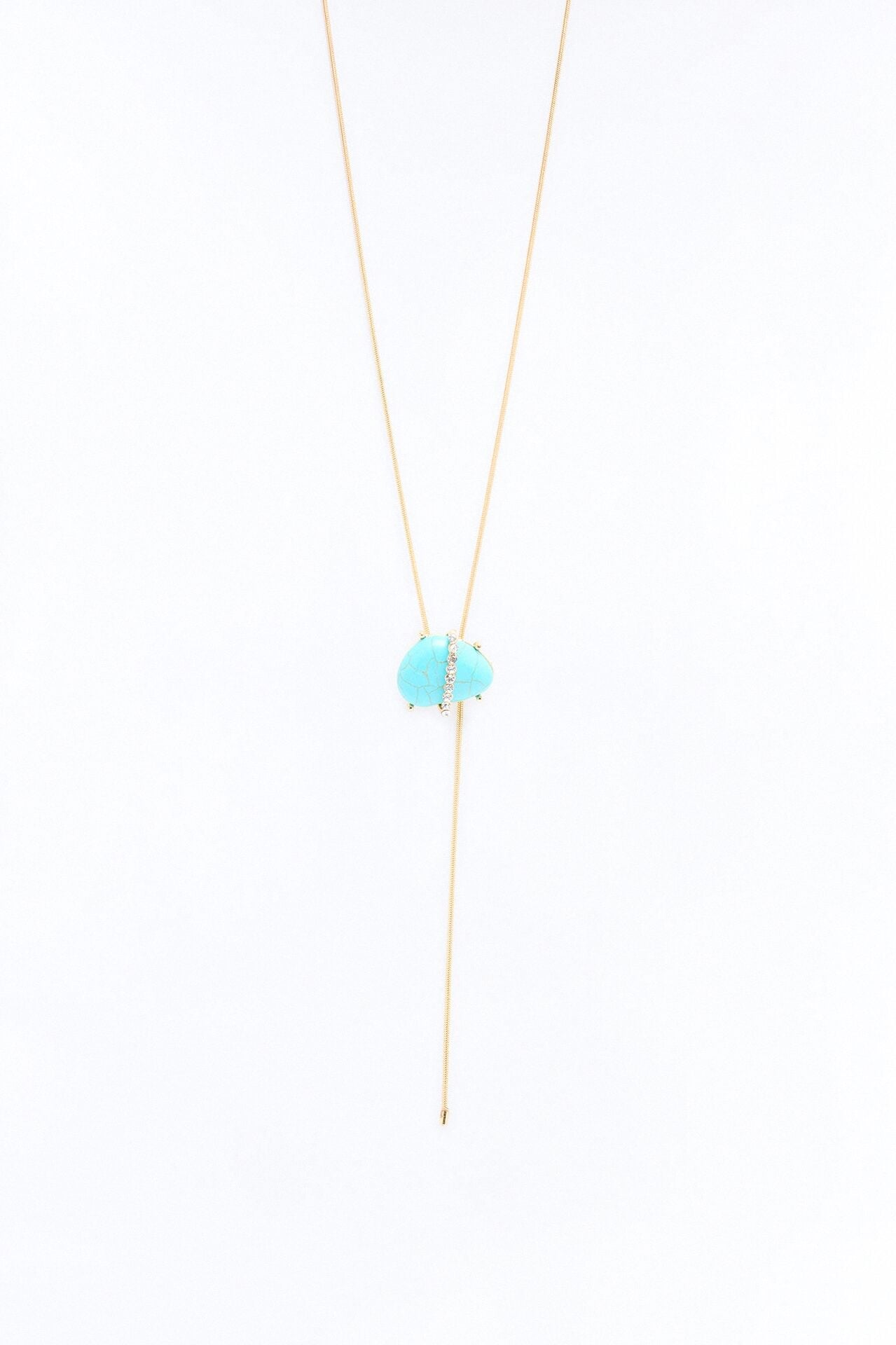 Solstice Jeweled Lariat Necklace - Turquoise/combo image 1
