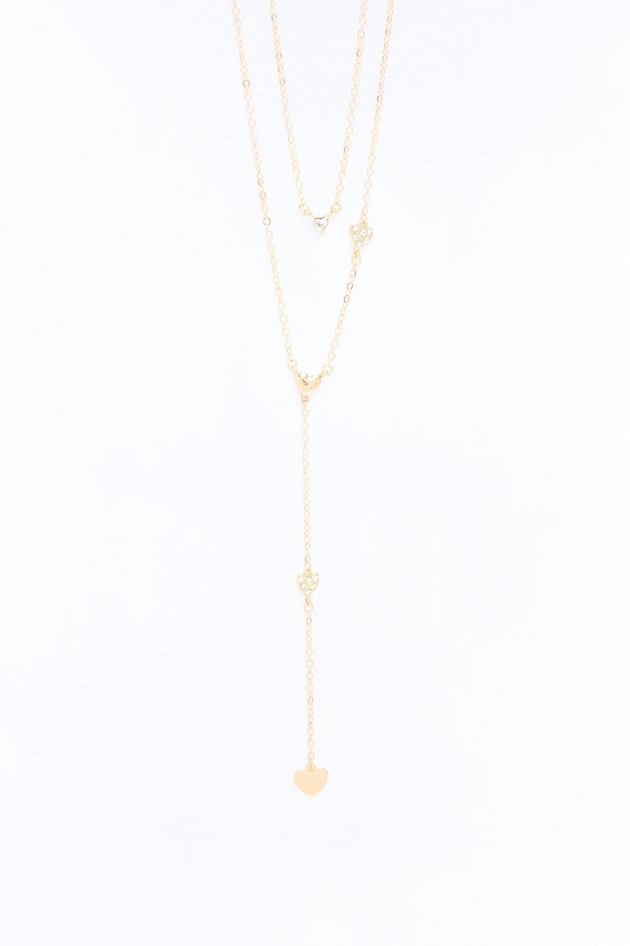 Stealing Hearts Lariat Necklace - Gold image 1