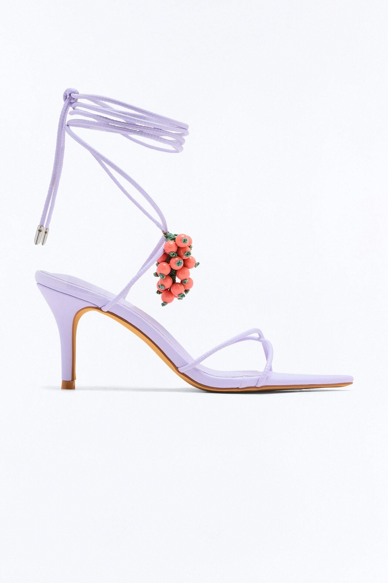 Sina Embellished Wrap Up Heels - Lavender image 1