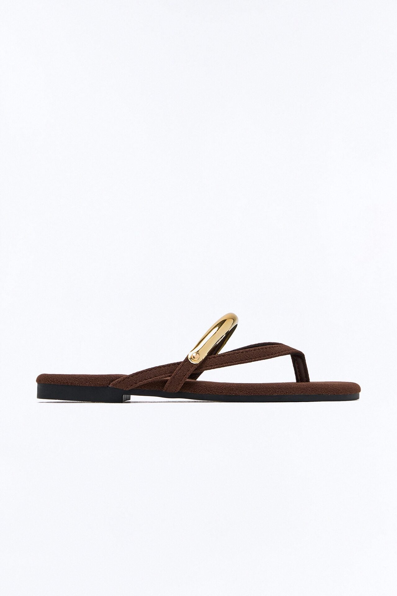 Kindly Hardware Flip Flops - Chocolate image 1