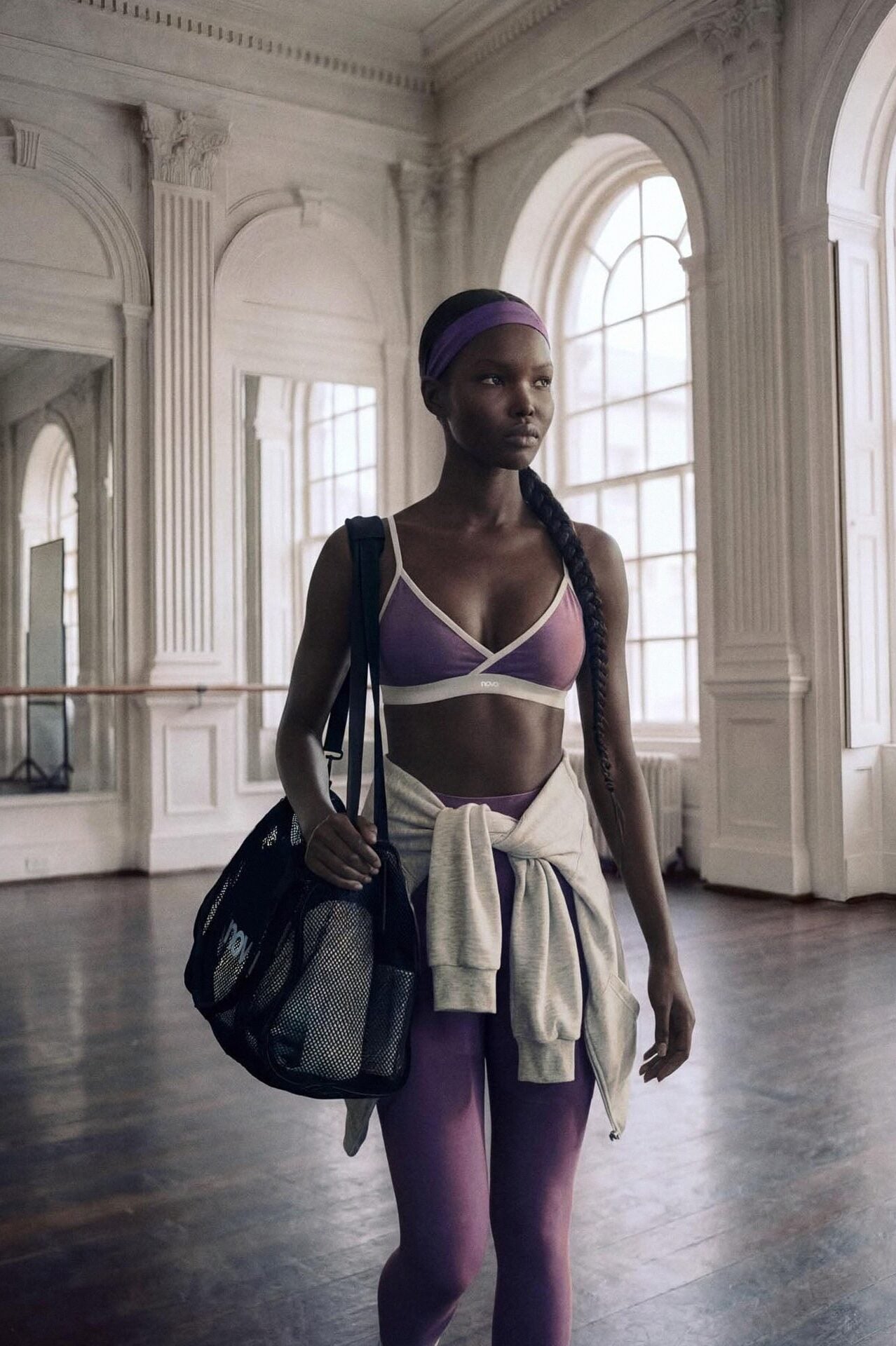 CloudForm™ V Front Contrast Sports Bra - Iris image 1