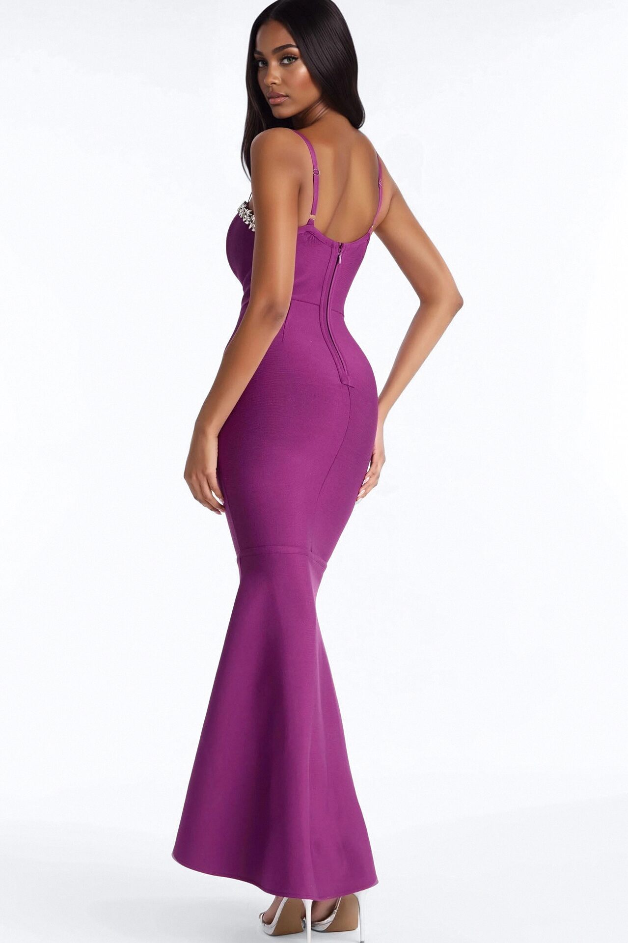 All The Stars Mermaid Bandage Gown - Purple