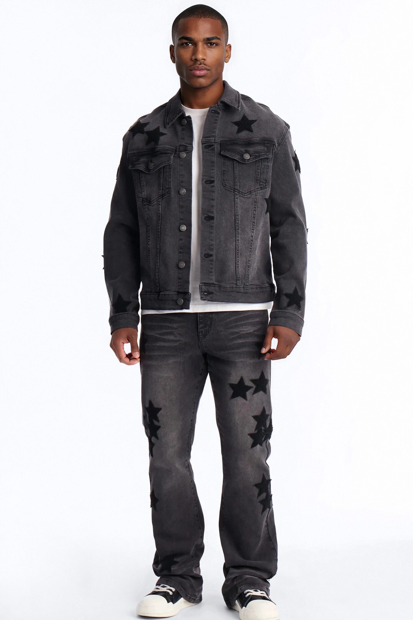 Stellar Denim Trucker Jacket - Black Wash