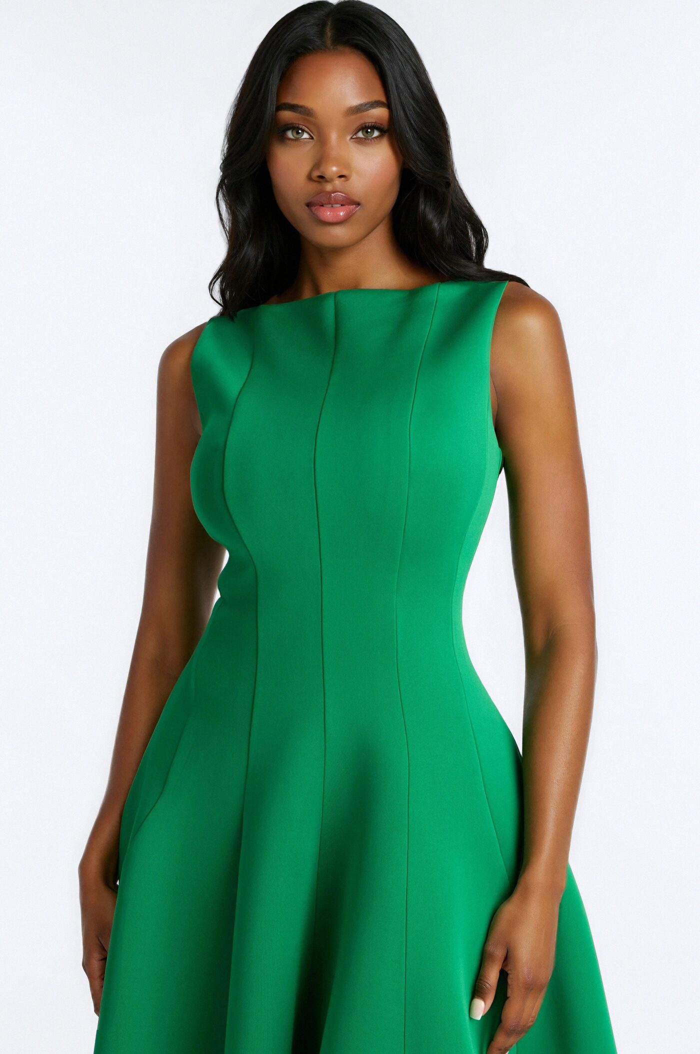 Sweet Sunday Pleated Midi Dress - Kelly Green