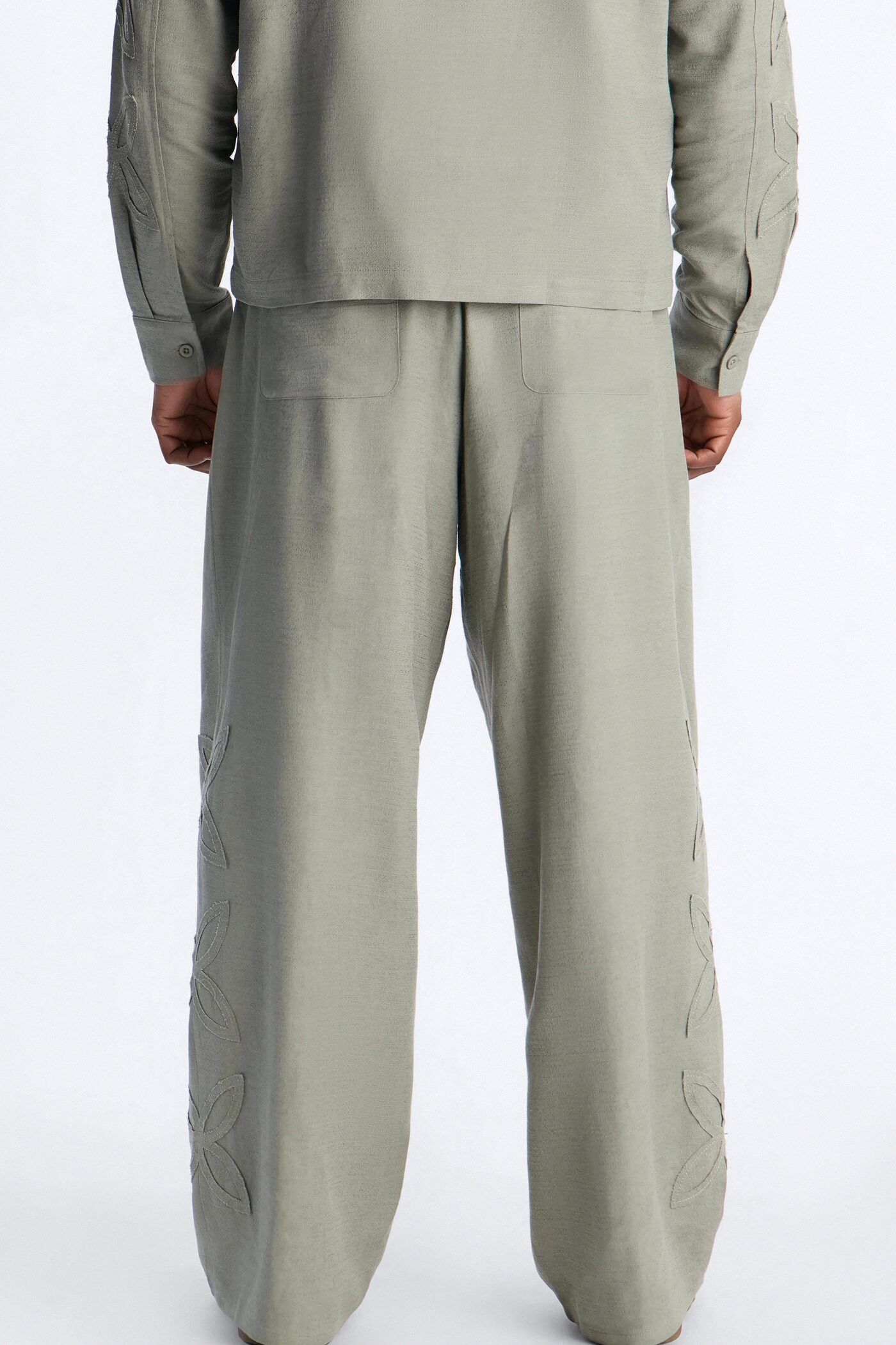 Wide Leg Tropical Fearless Pant - Sage