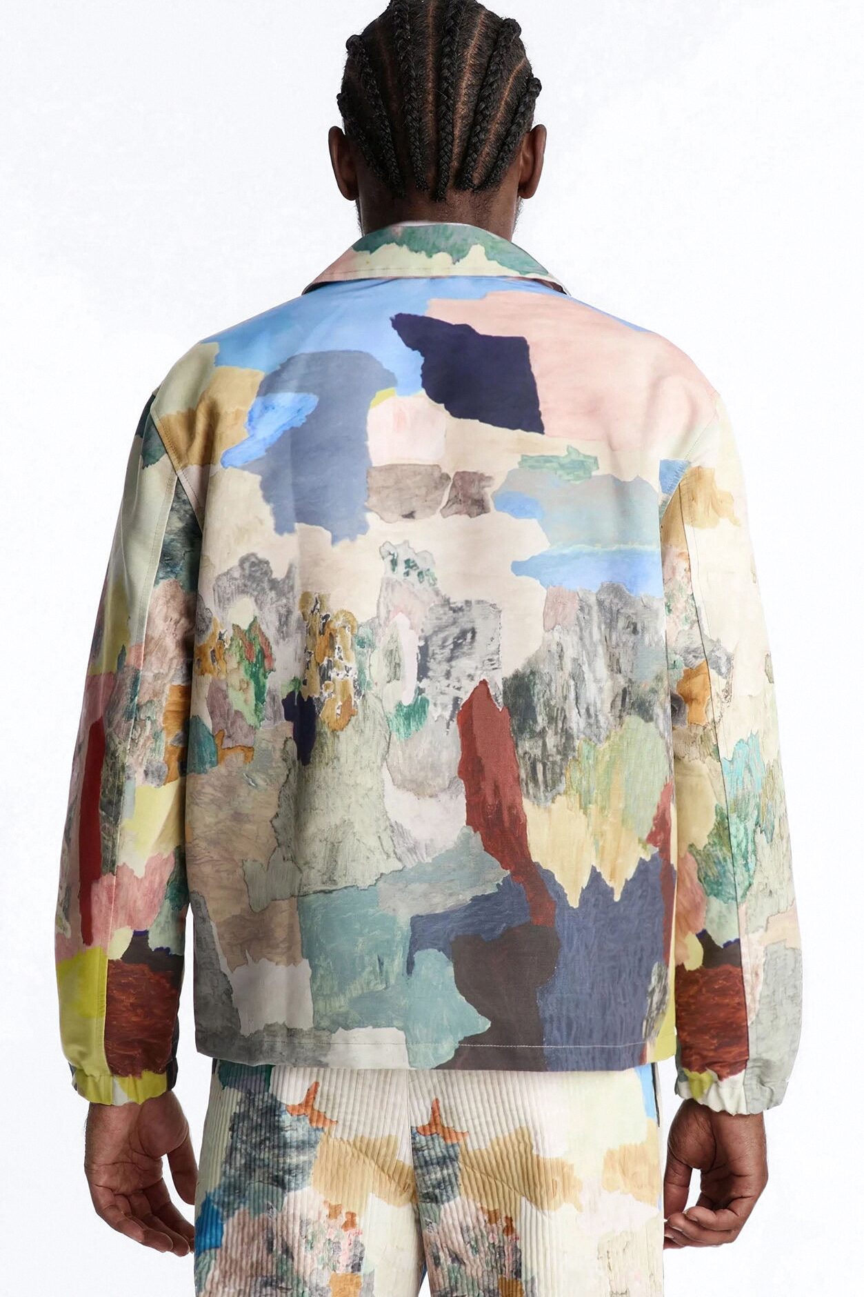 Relaxed Painters Room Printed Coach Jacket - Multi Color