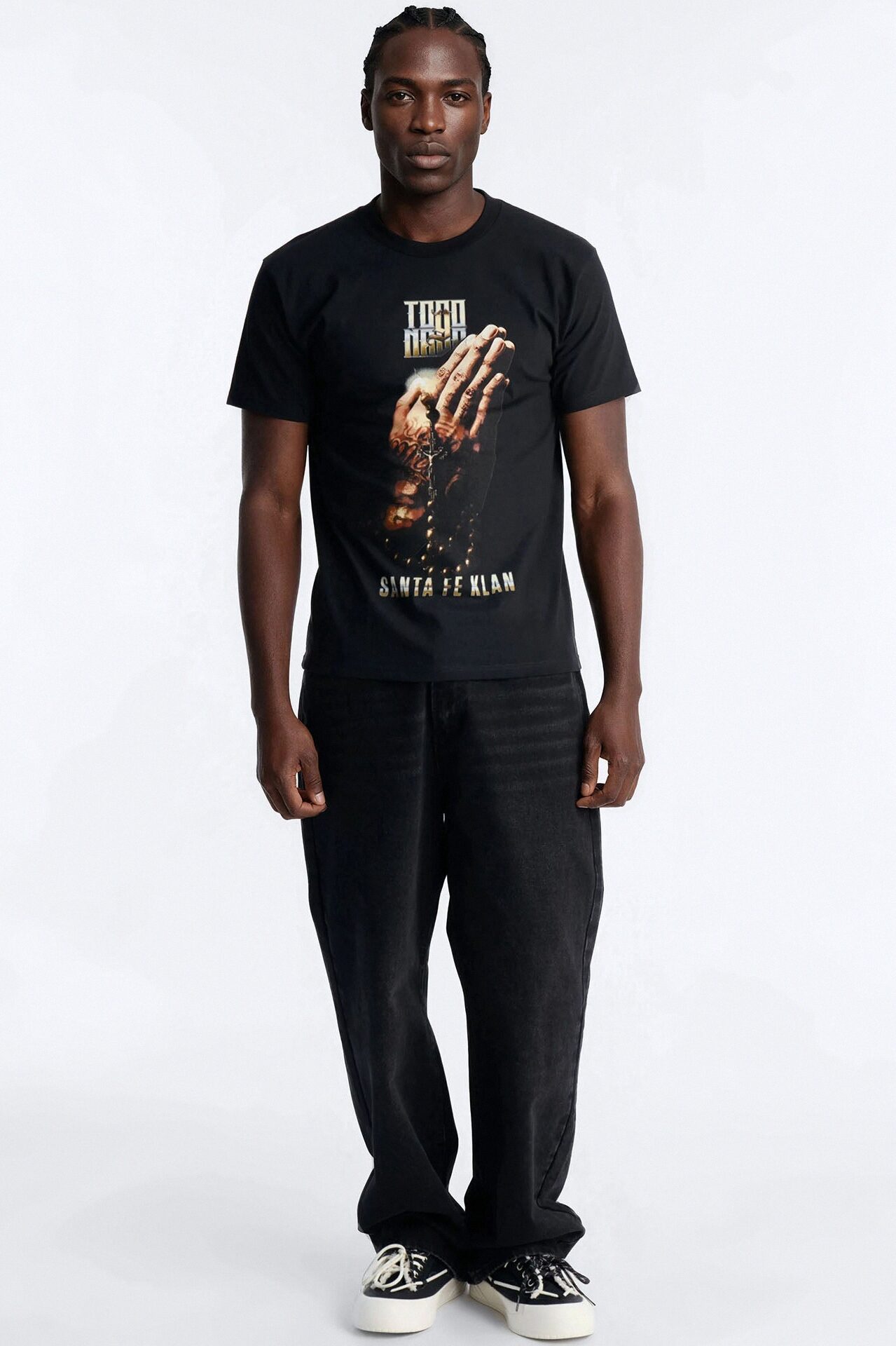 Santa Fe Klan Praying Hands Short Sleeve Tee - Black
