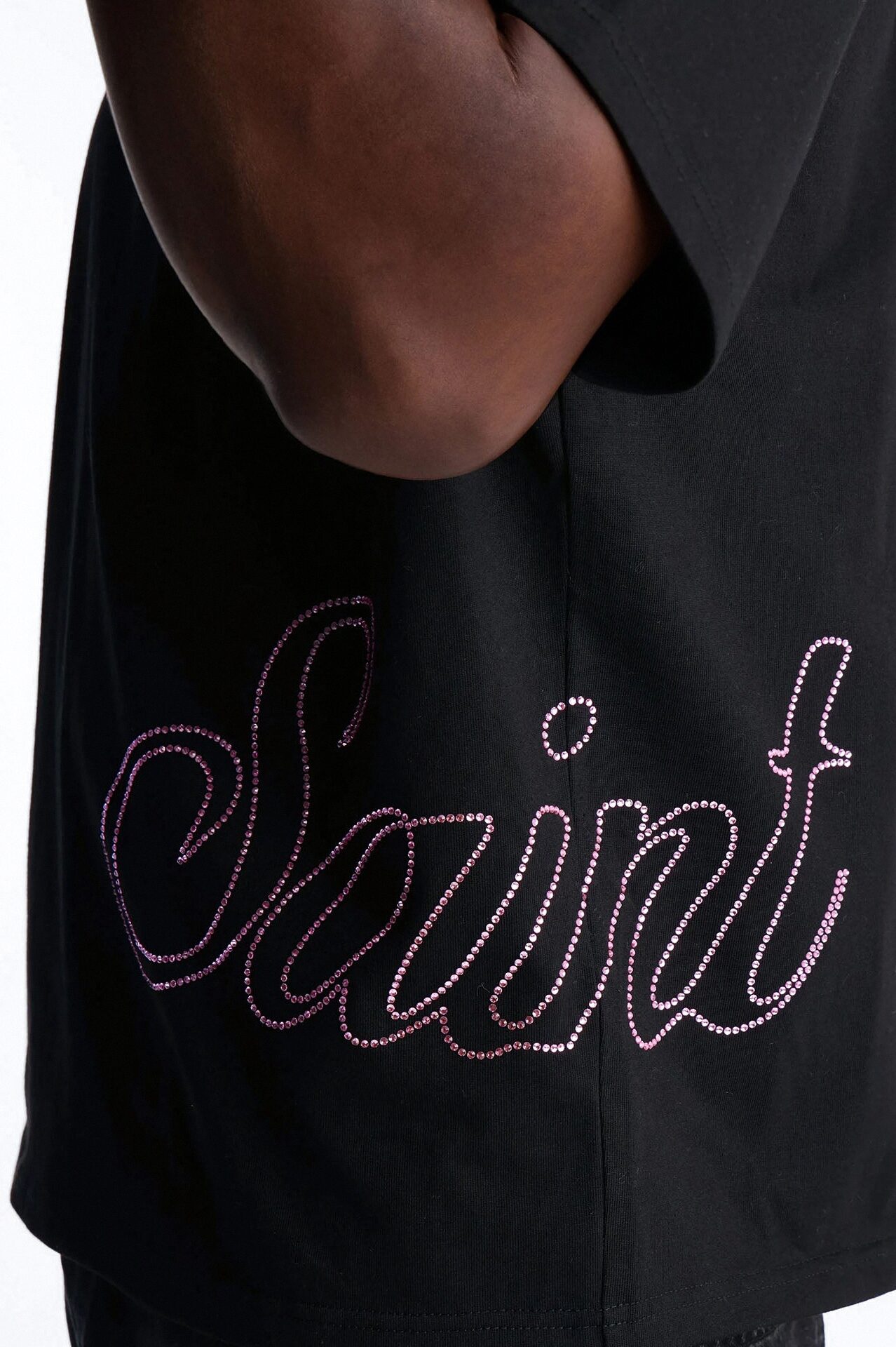 Midnight Bloom Crew Neck Tee - Black
