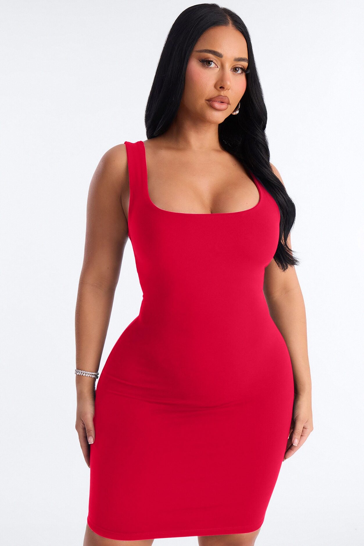 Zoey Double Lined Mini Dress - Red