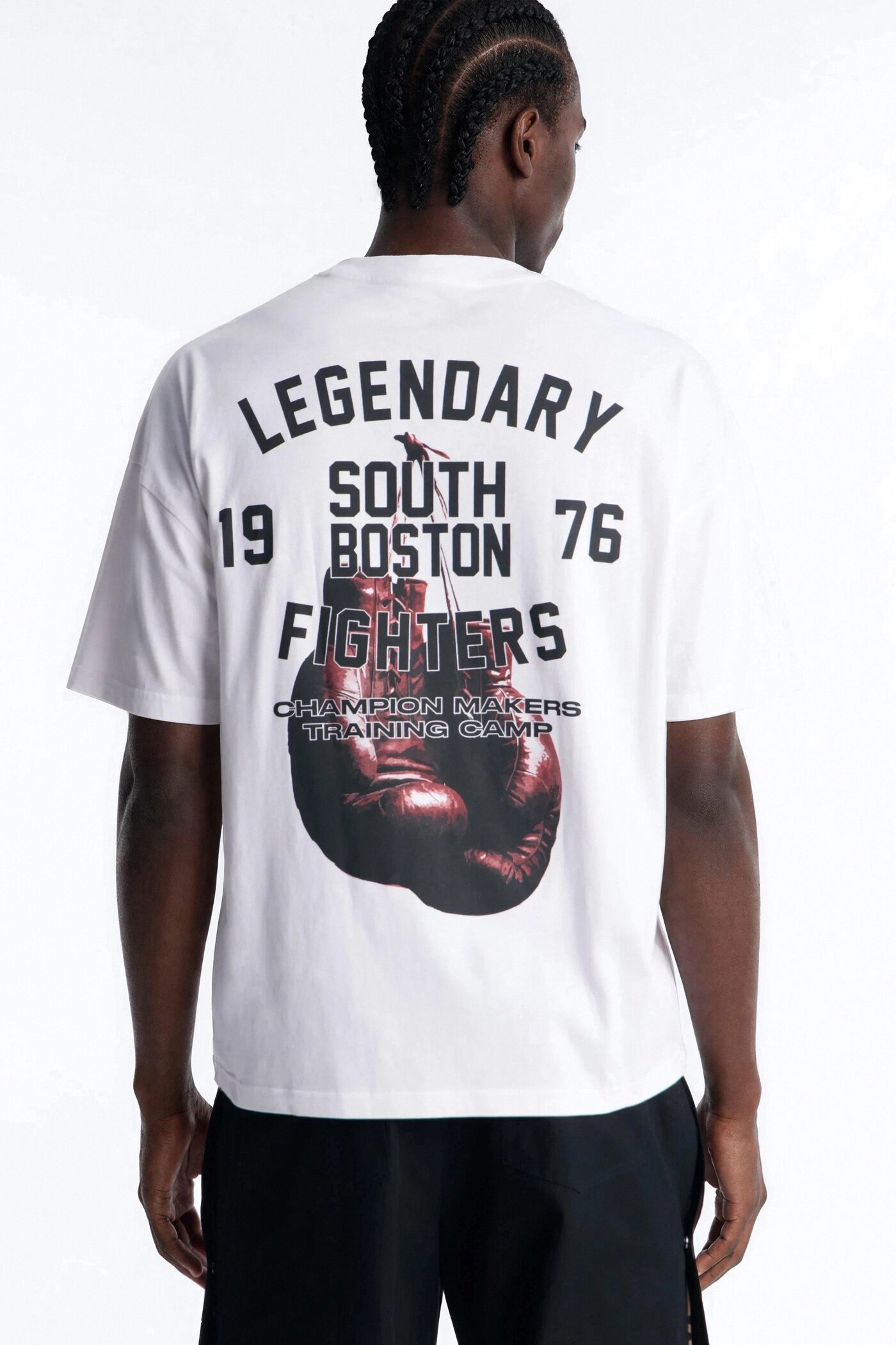 Boxing Champ Oversized Short Sleeve Tee - White